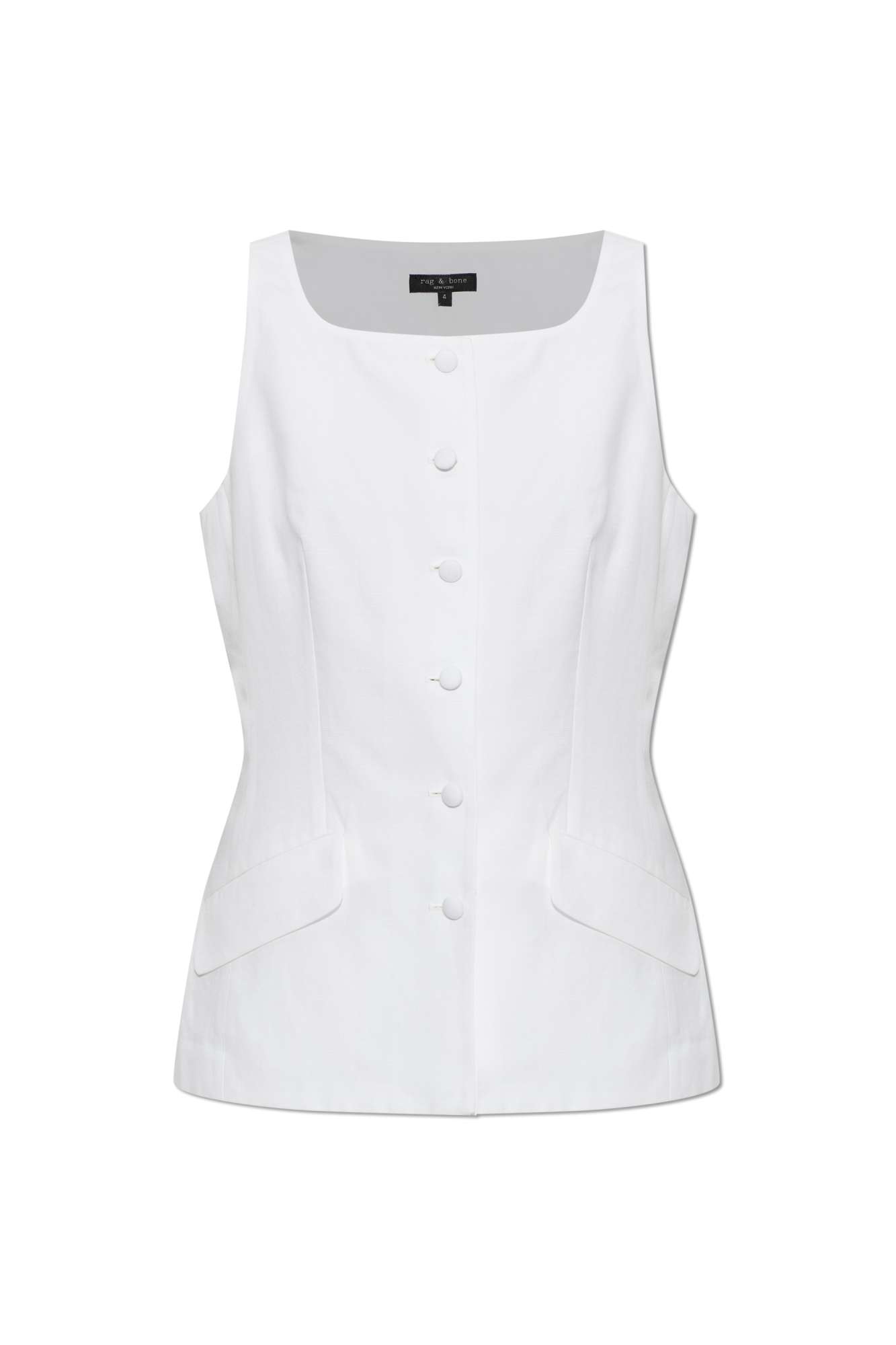 Rag & Bone Kamizelka Z Dekoracyjnymi Patkami, Kobiety, Biały