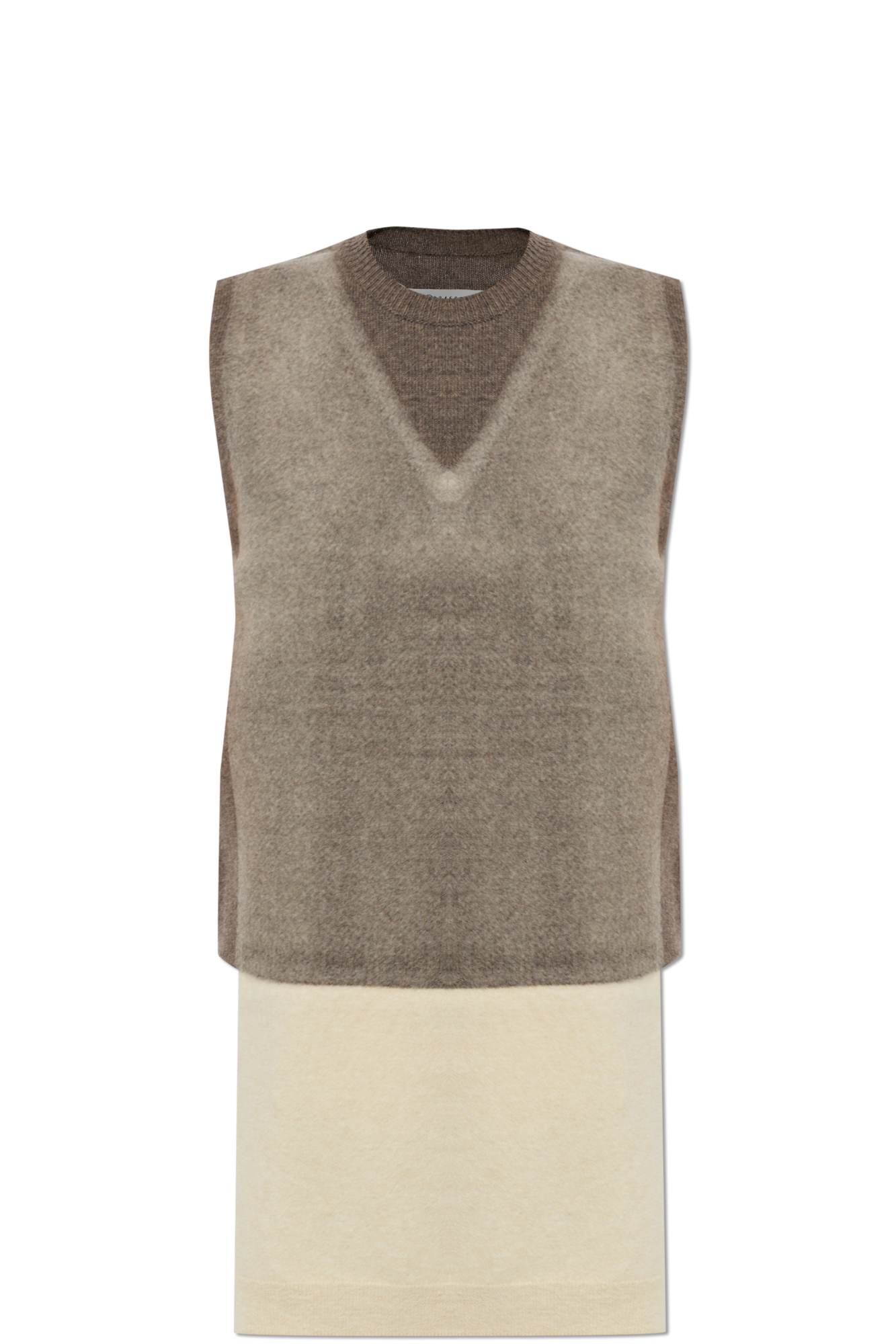 Maison Margiela Wełniana Kamizelka, Kobiety, Szary