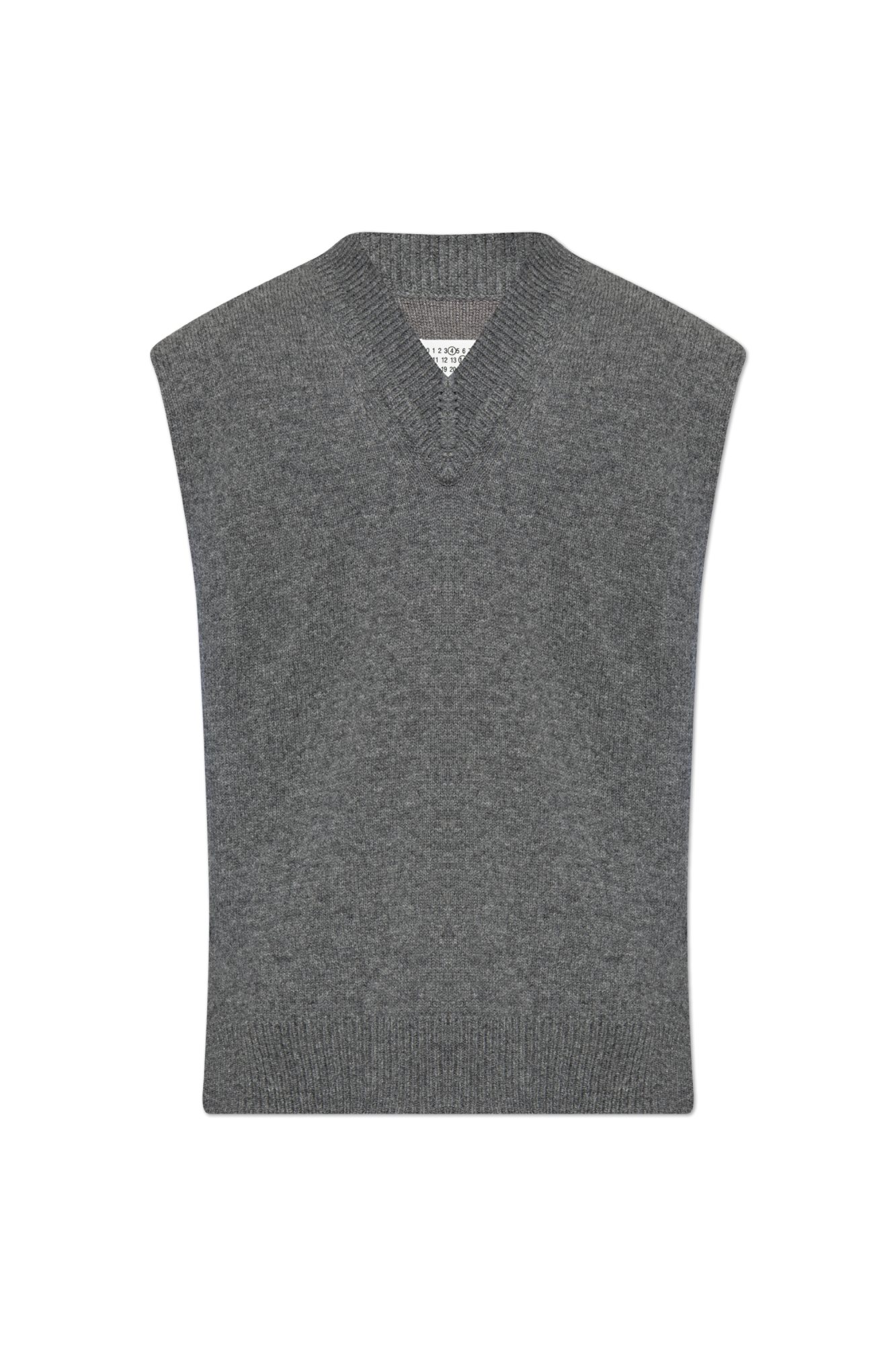 Maison Margiela Kamizelka Z Dekoltem W Serek, Mężczyźni, Szary
