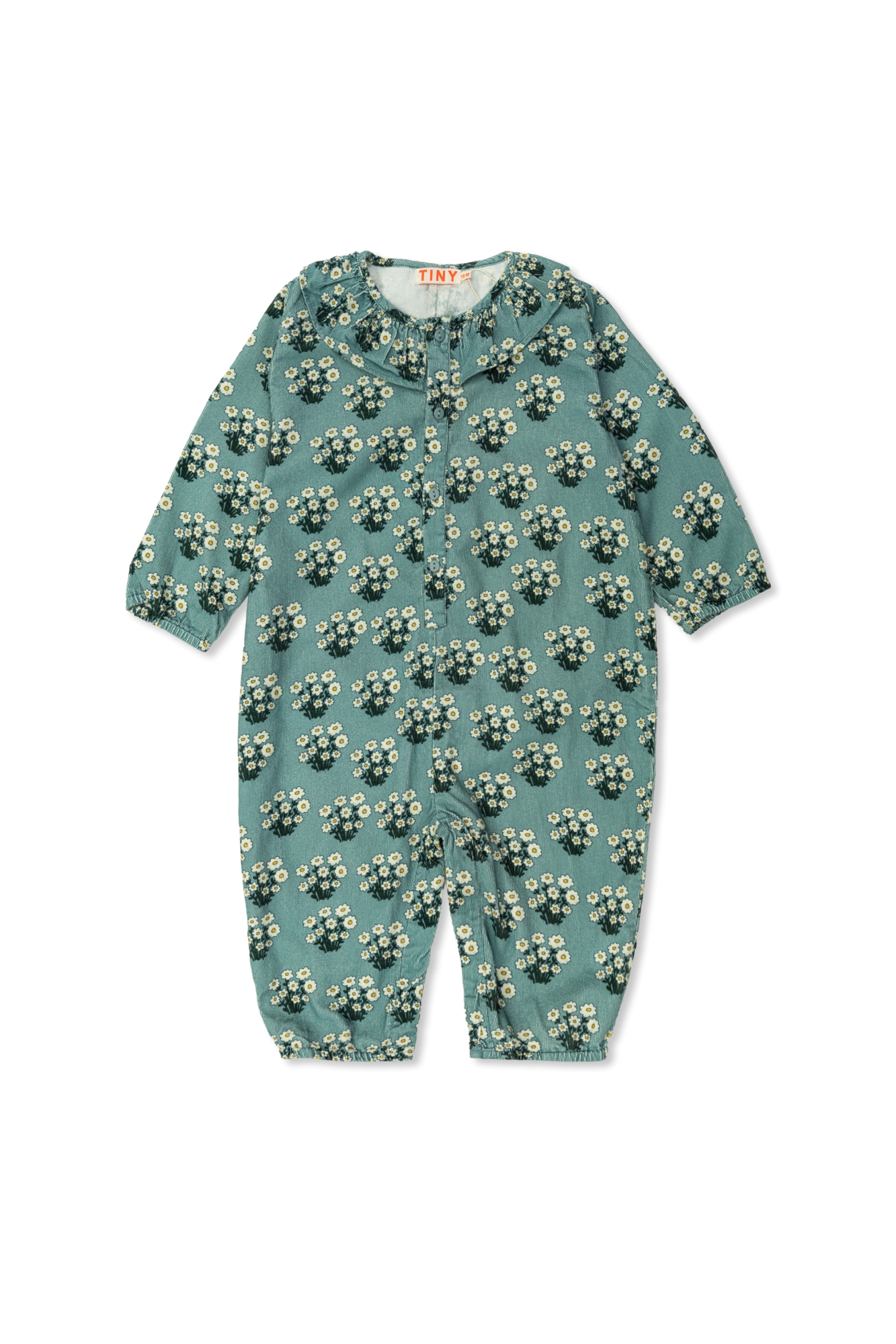 Tinycottons Kombinezon Z Motywem Kwiatowym, Unisex, Zielony