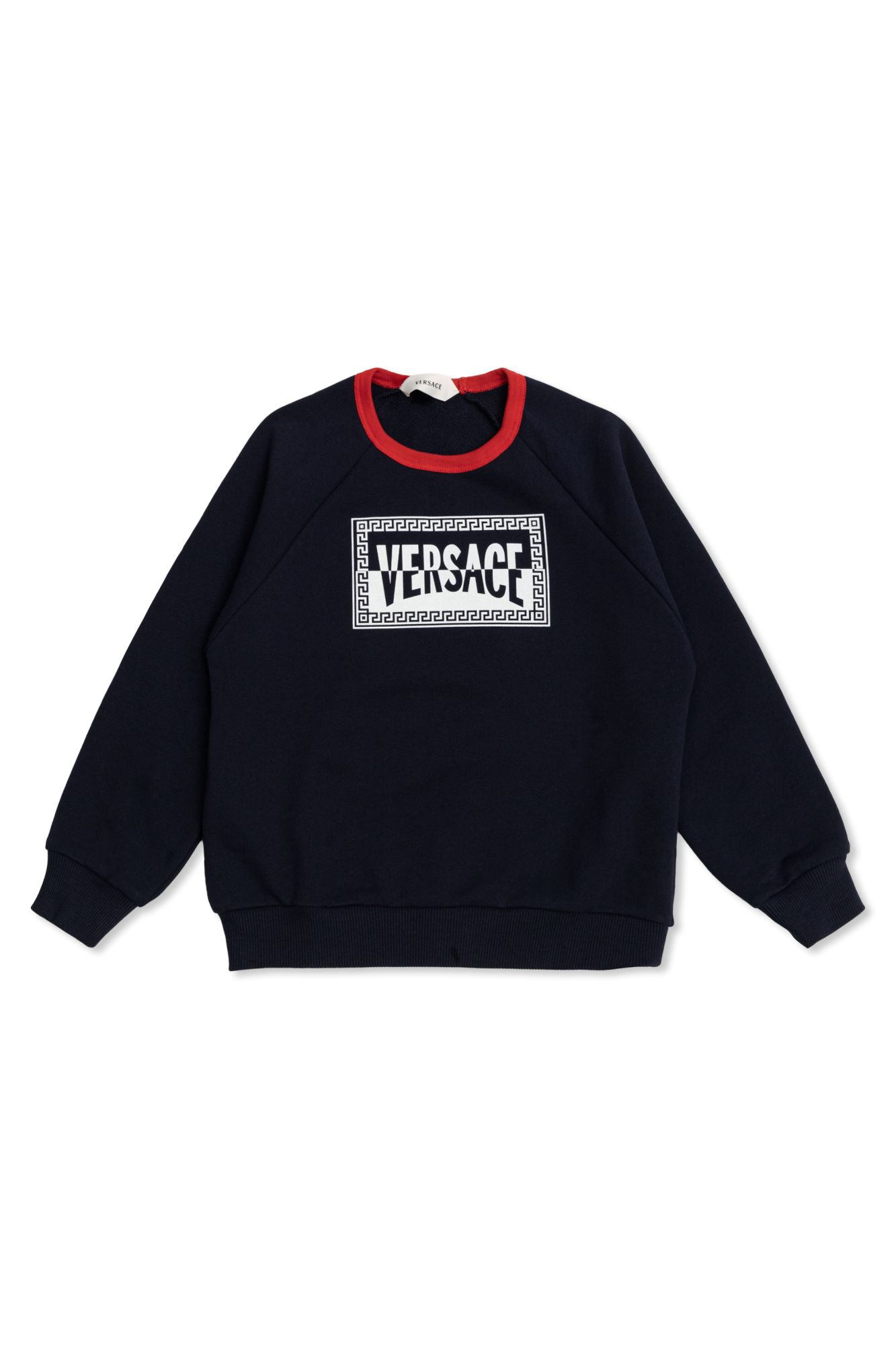 Versace Kids Bluza Z Nadrukowanym Logo, Unisex, Granatowy
