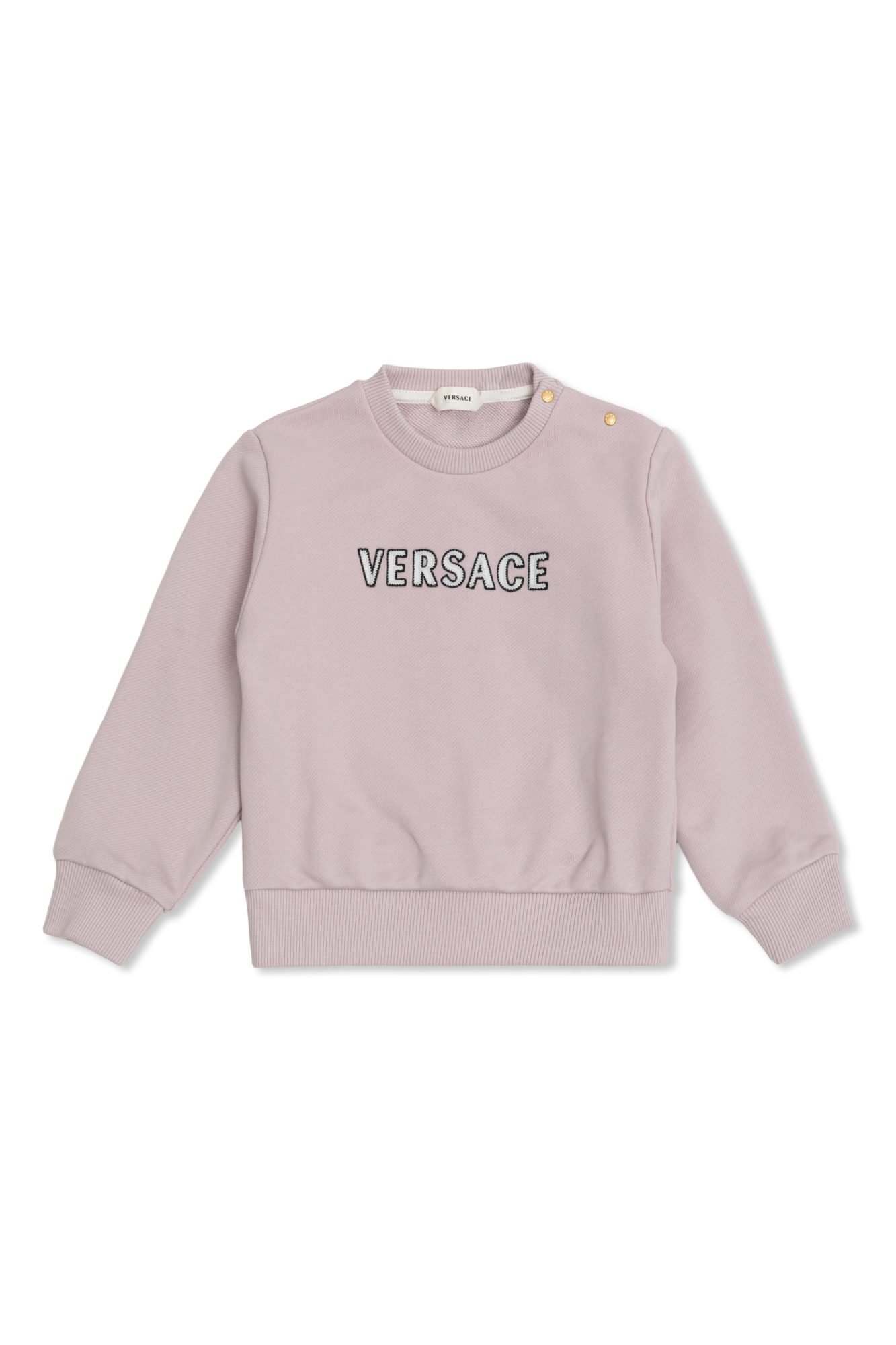 Versace Kids Bluza Z Wyszytym Logo, Unisex, Różowy