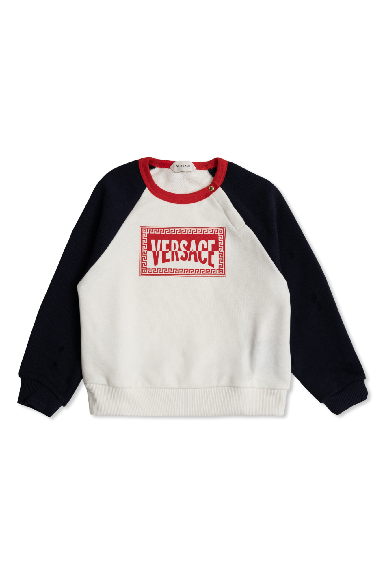 Versace Kids Bluza Z Nadrukowanym Logo, Unisex, Biały