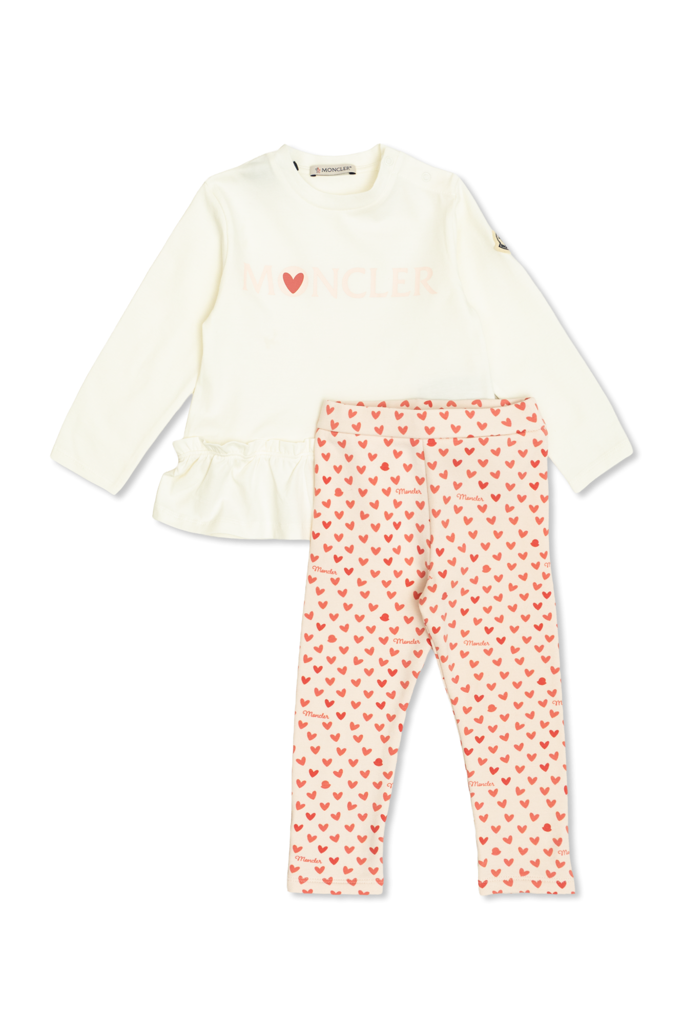 Moncler Enfant Komplet: Top I Spodnie, Unisex, Biały