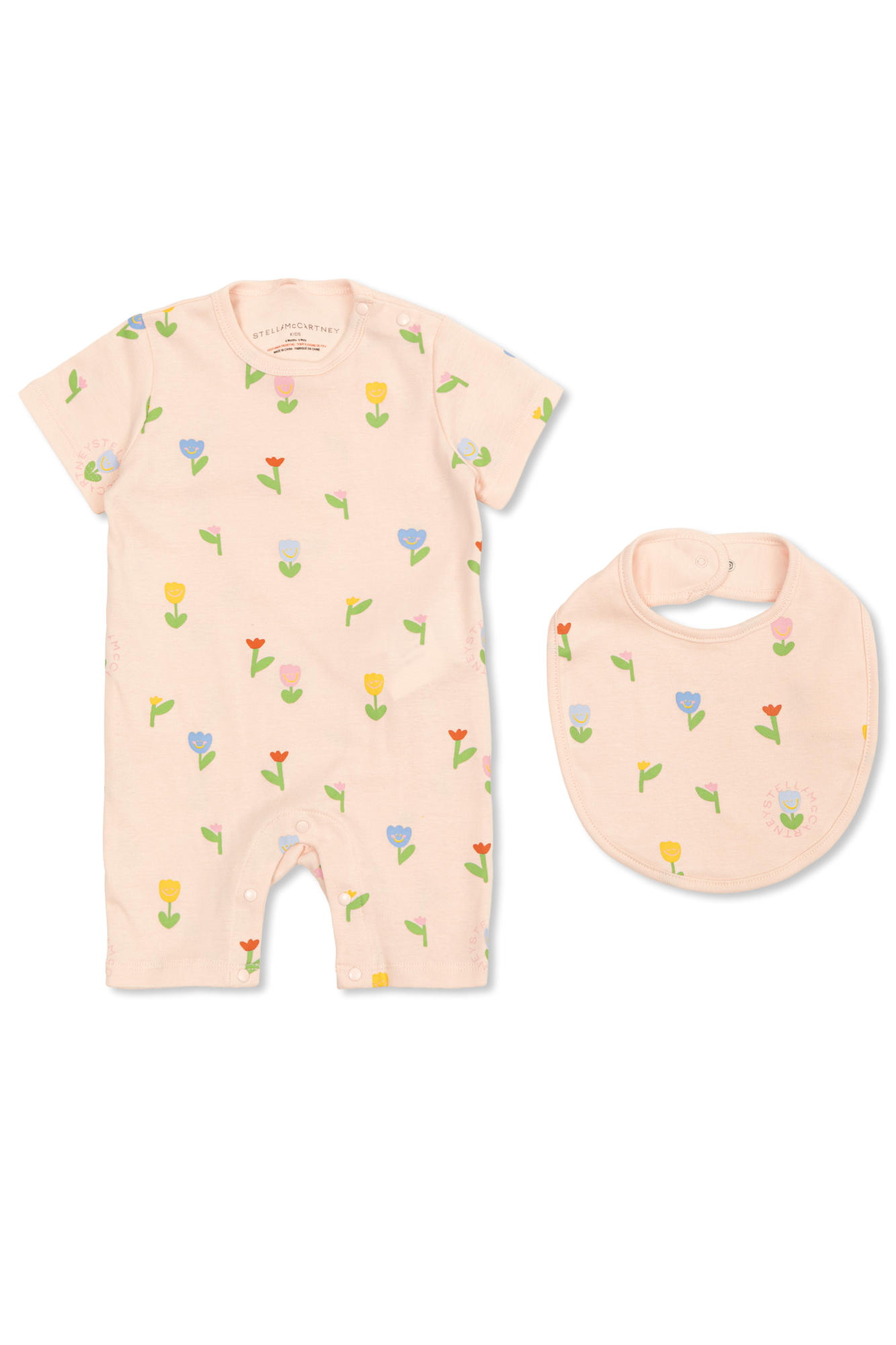 Stella McCartney Kids Komplet: Body, śliniak, Unisex, Różowy