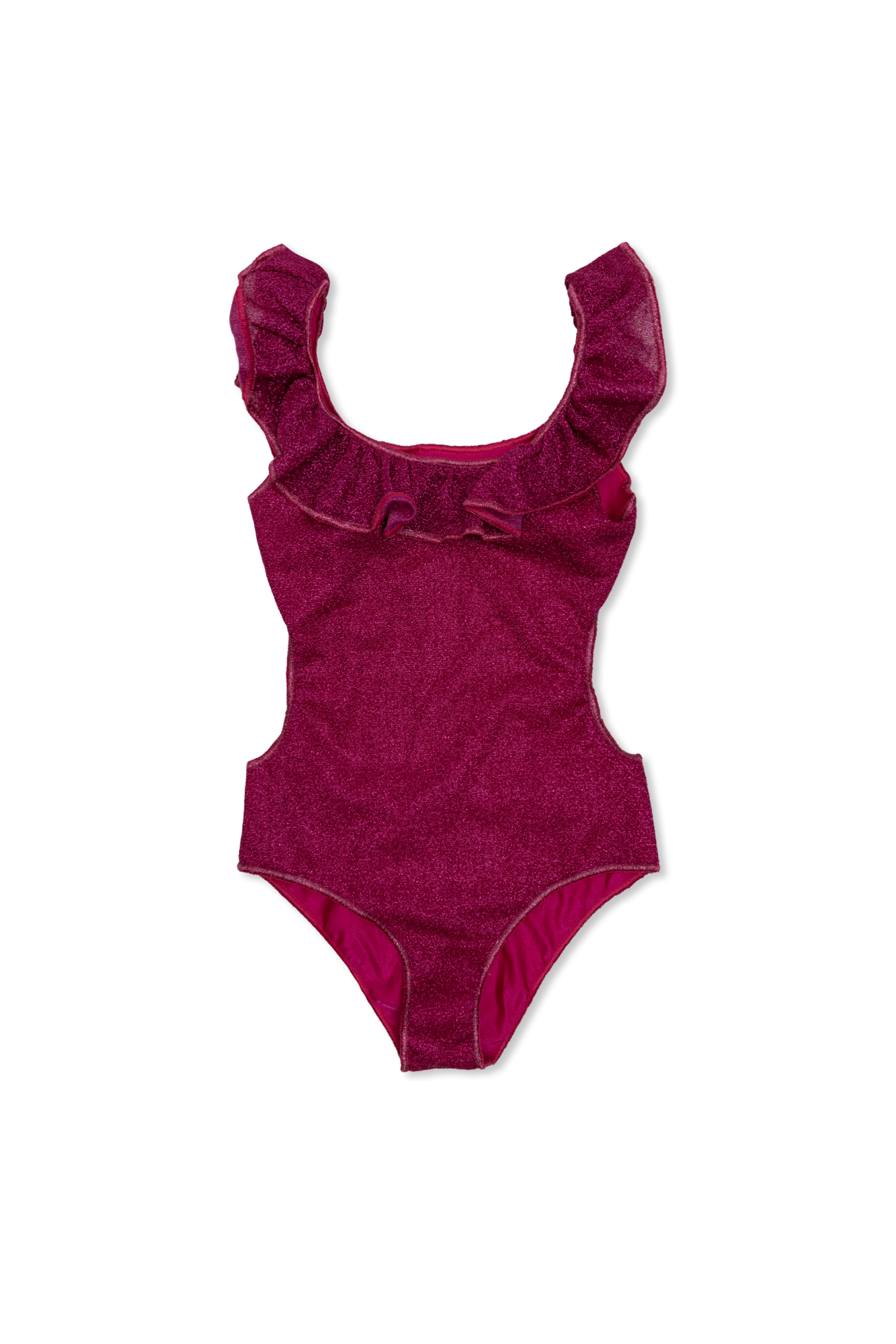Oseree Kids Jednoczęściowy Kostium Kąpielowy Z Lureksową Nicią, Unisex, Różowy