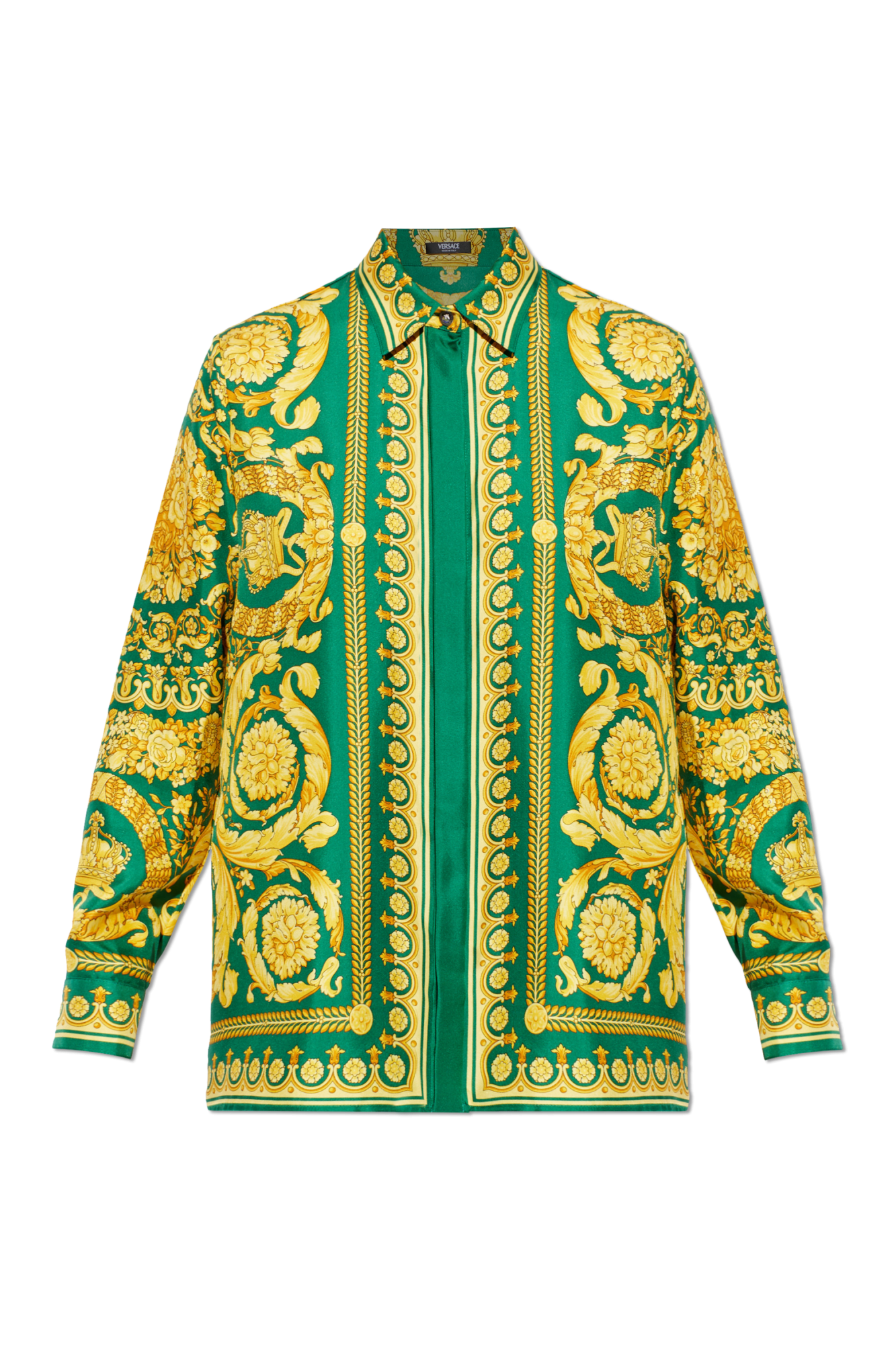Versace Jedwabna Koszula, Kobiety, Zielony