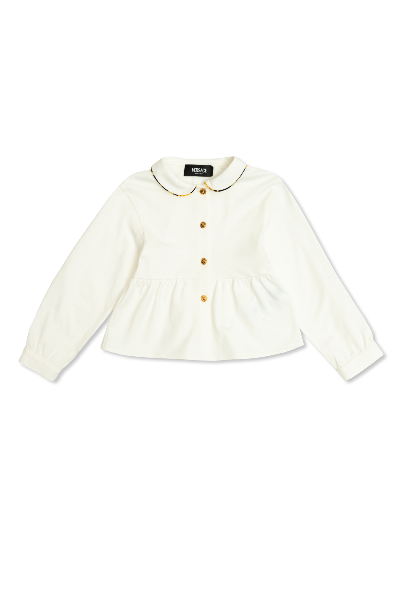 Versace Kids Koszula Z Kołnierzem, Unisex, Biały