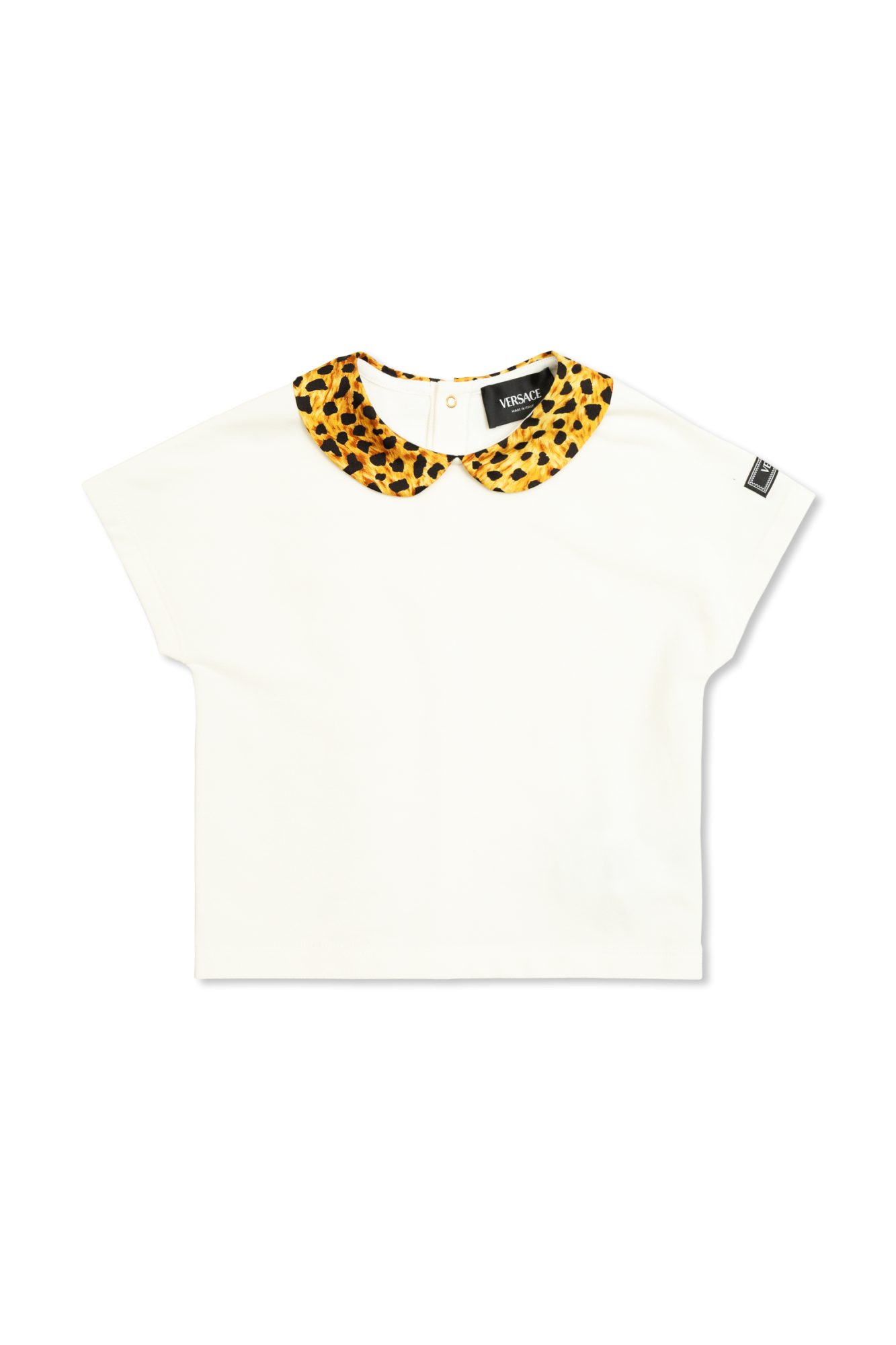 Versace Kids Top Z Kołnierzem, Unisex, Biały