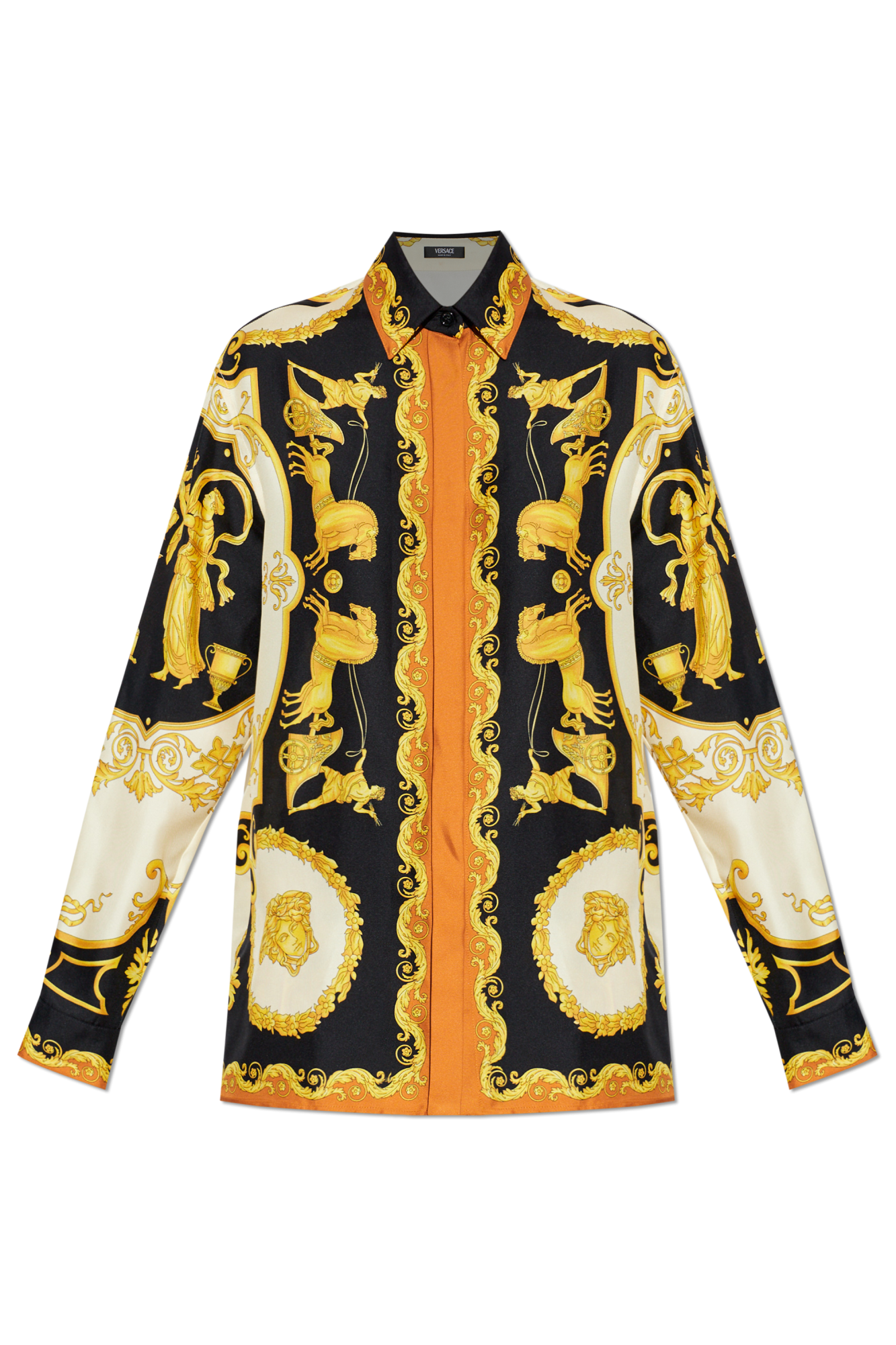 Versace Jedwabna Koszula, Kobiety, Multikolor