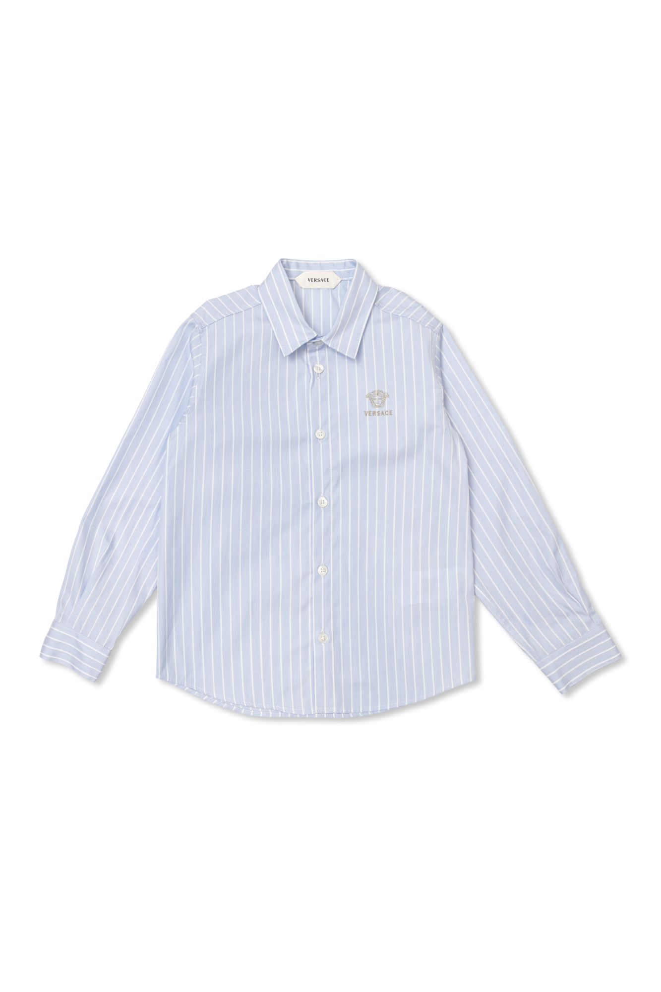 Versace Kids Koszula Ze Wzorem W Pasy, Unisex, Jasnoniebieski