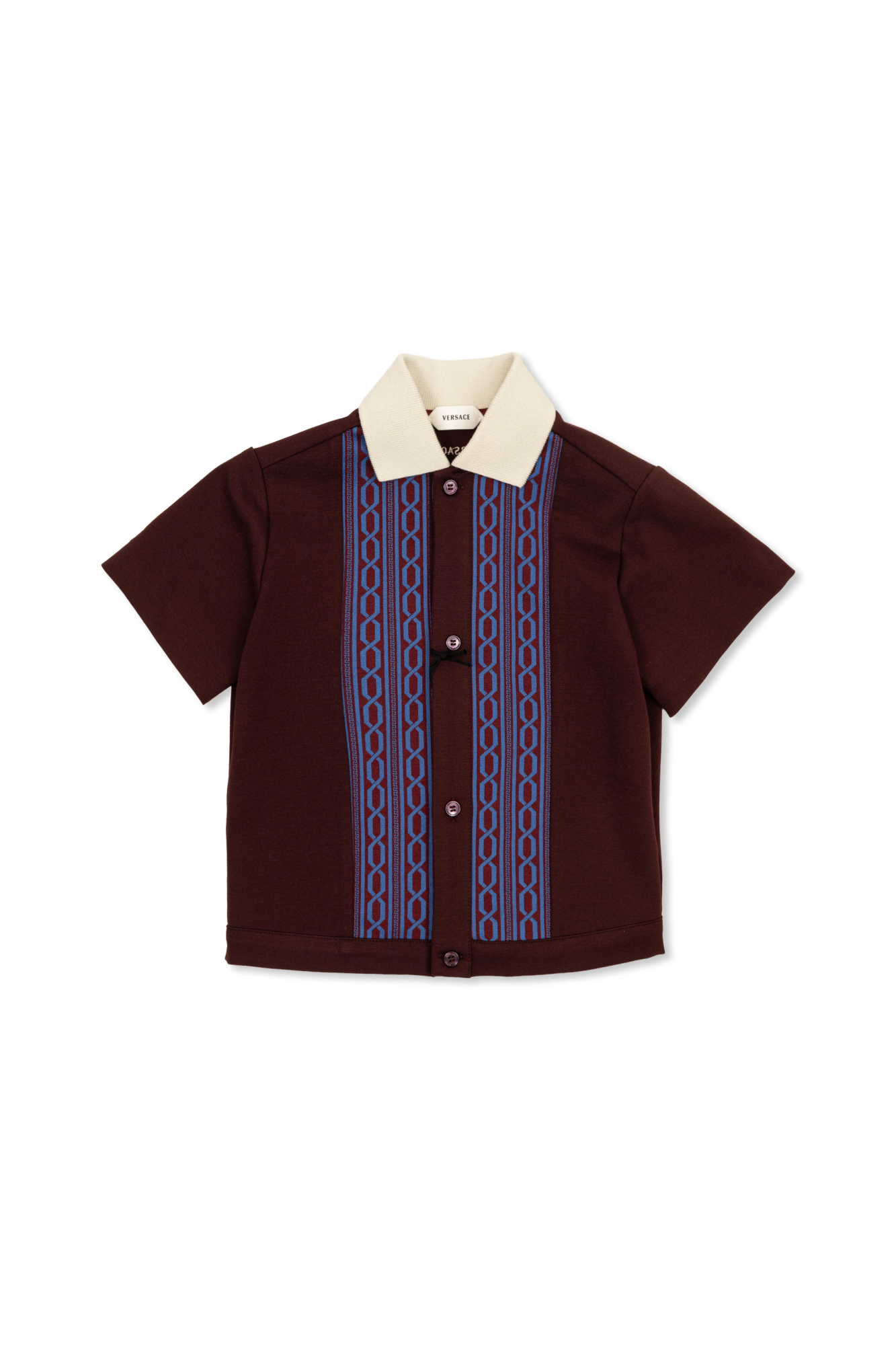 Versace Kids Koszula Z Krótkimi Rękawami, Unisex, Bordo