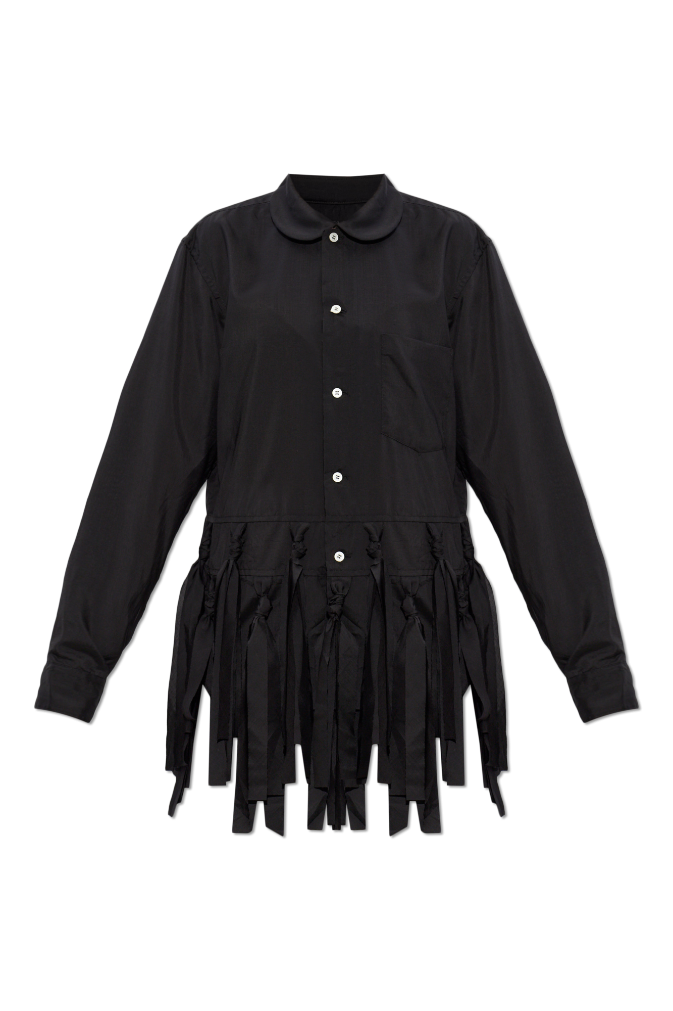 Comme Des Garçons Black Koszula Z Frędzlami, Unisex, Czarny