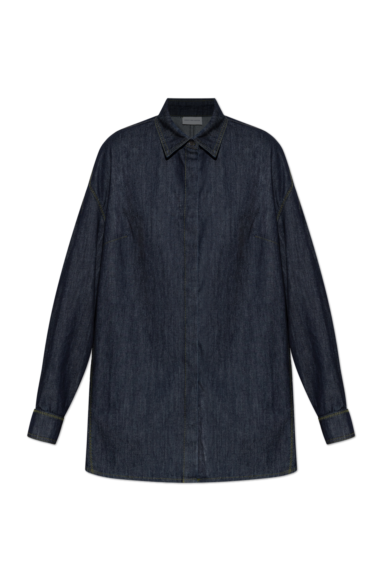 Dries Van Noten Jeansowa Koszula `Camis`, Kobiety, Granatowy