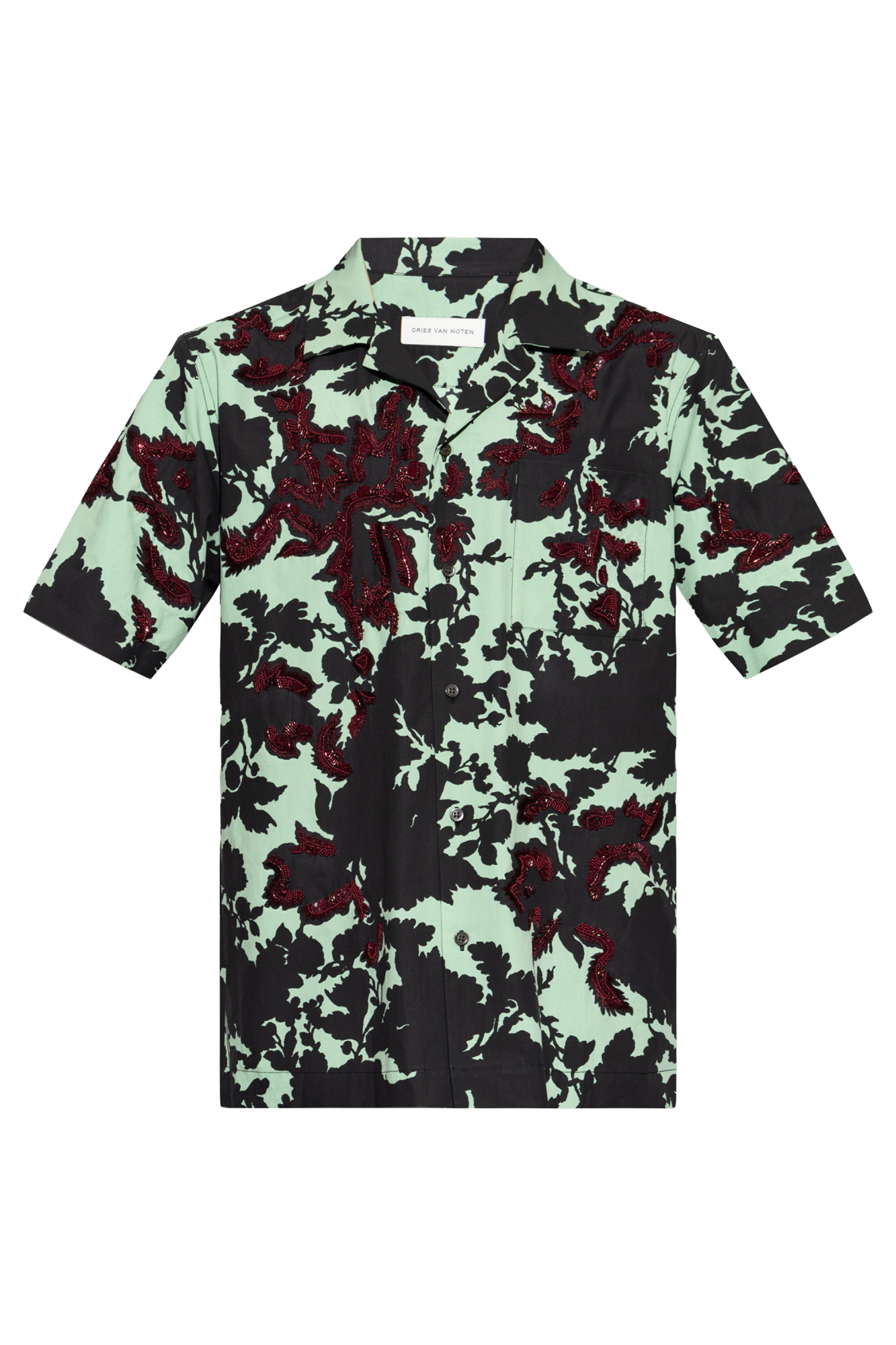 Dries Van Noten Koszula `Carltone`, Mężczyźni, Zielony