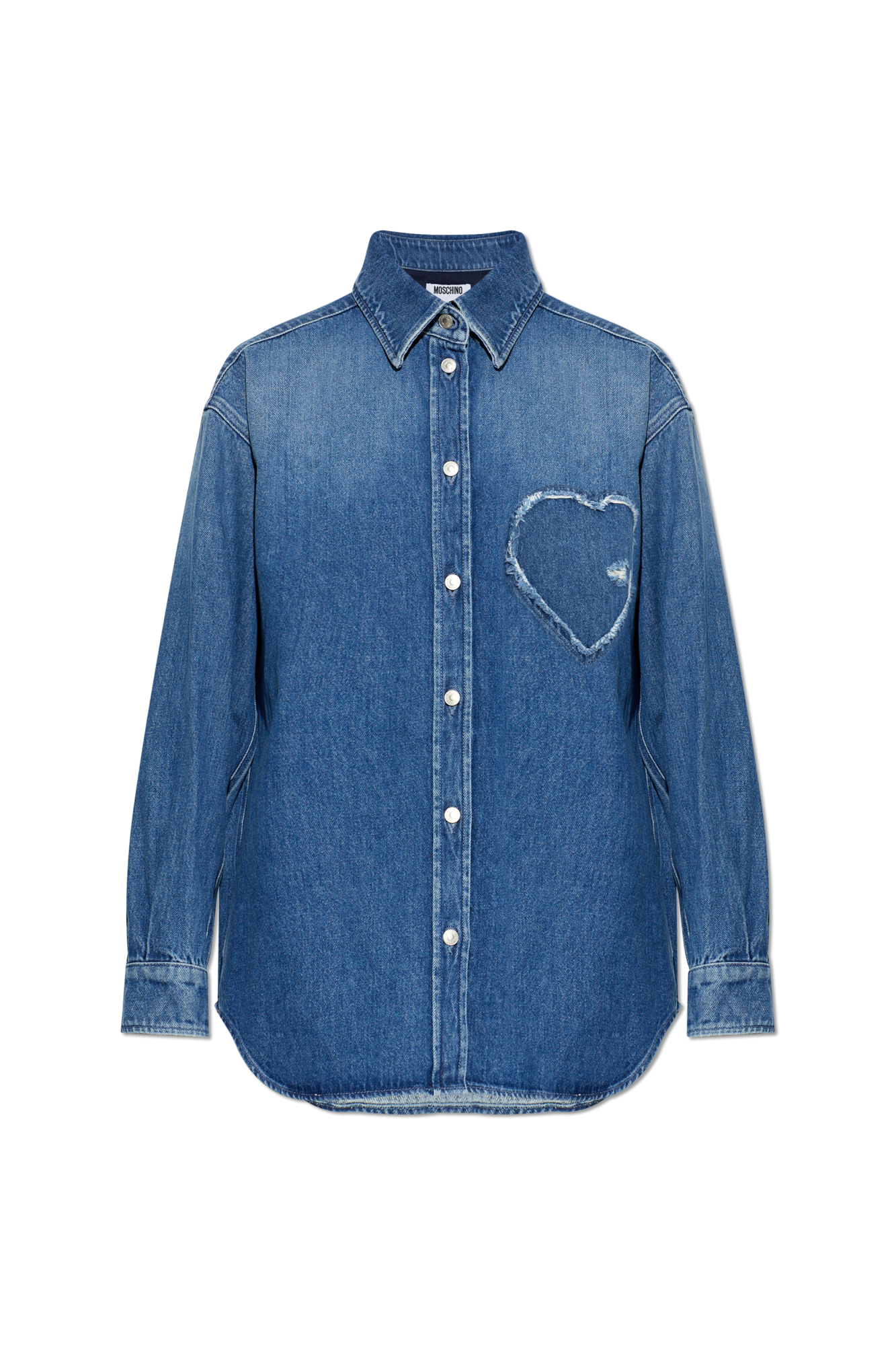 Moschino Jeansowa Koszula, Kobiety, Niebieski