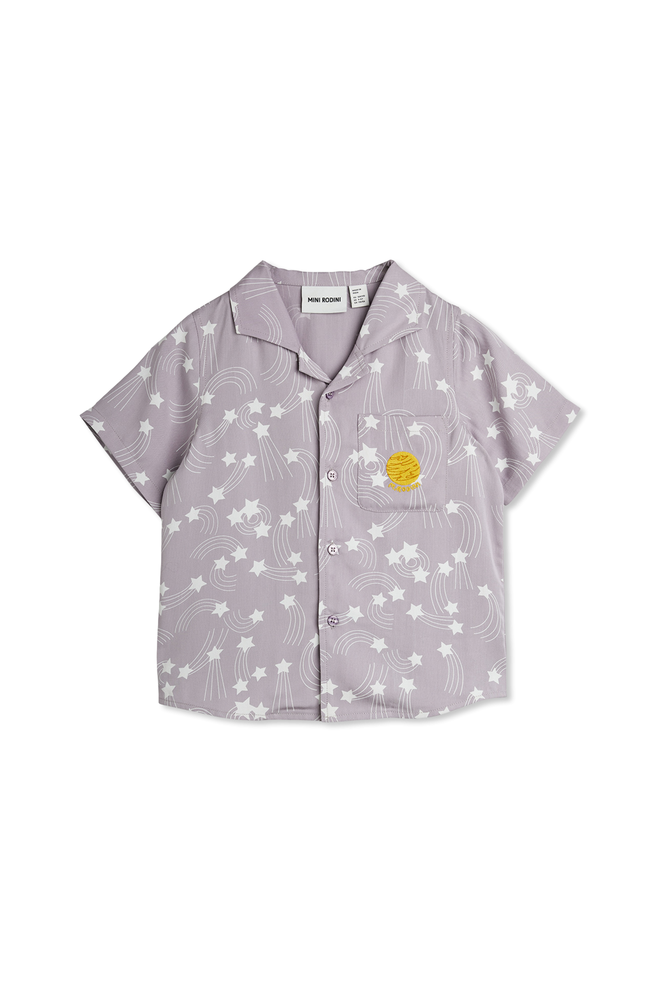 Mini Rodini Koszula Z Kieszenią, Unisex, Szary