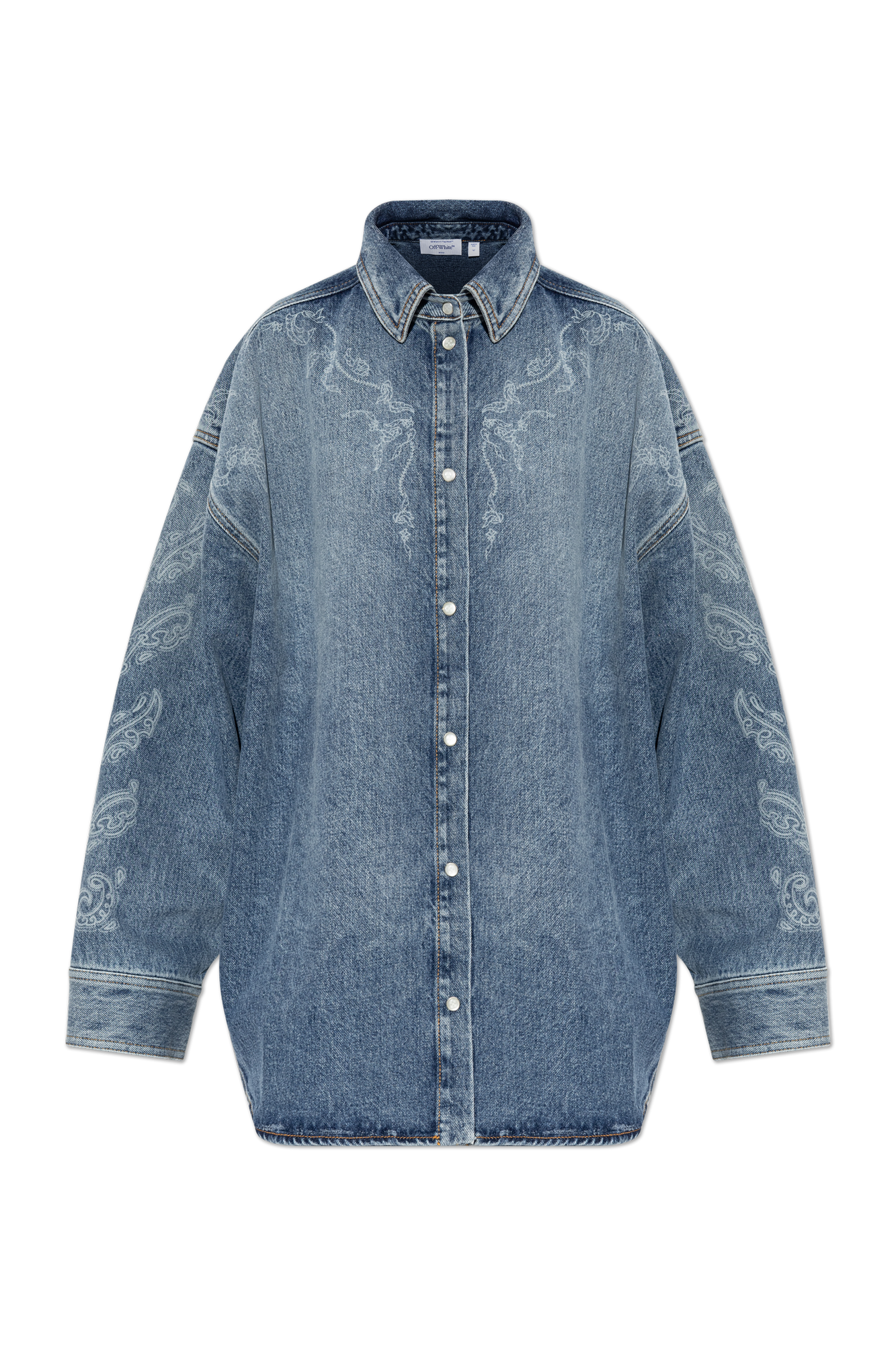 Off-White Jeansowa Koszula Typu ‘oversize’, Kobiety, Niebieski