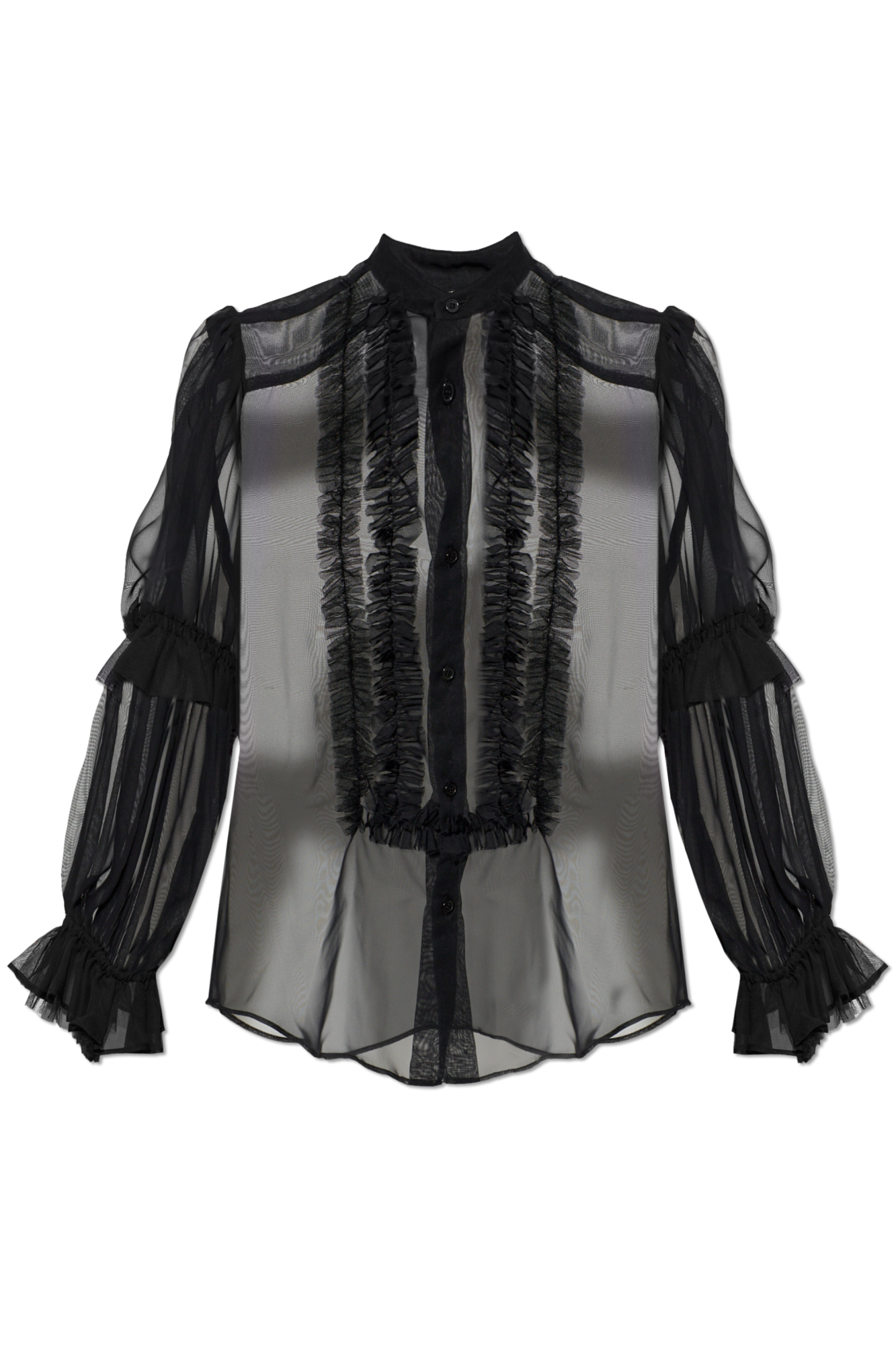 Comme Des Garçons Noir Kei Ninomiya Transparentna Koszula, Kobiety, Czarny