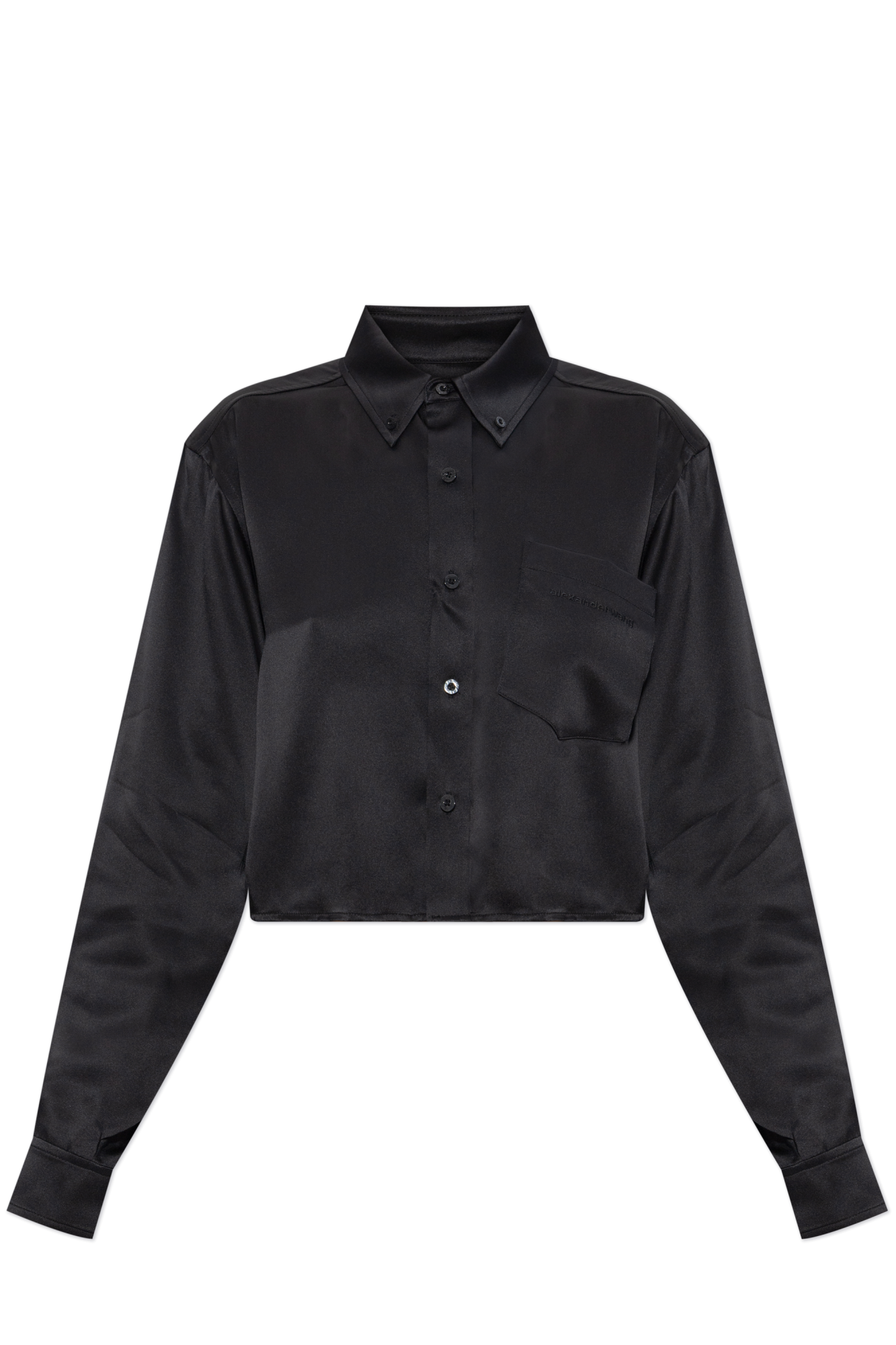 T By Alexander Wang Krótka  Koszula Z Kieszenią, Kobiety, Czarny