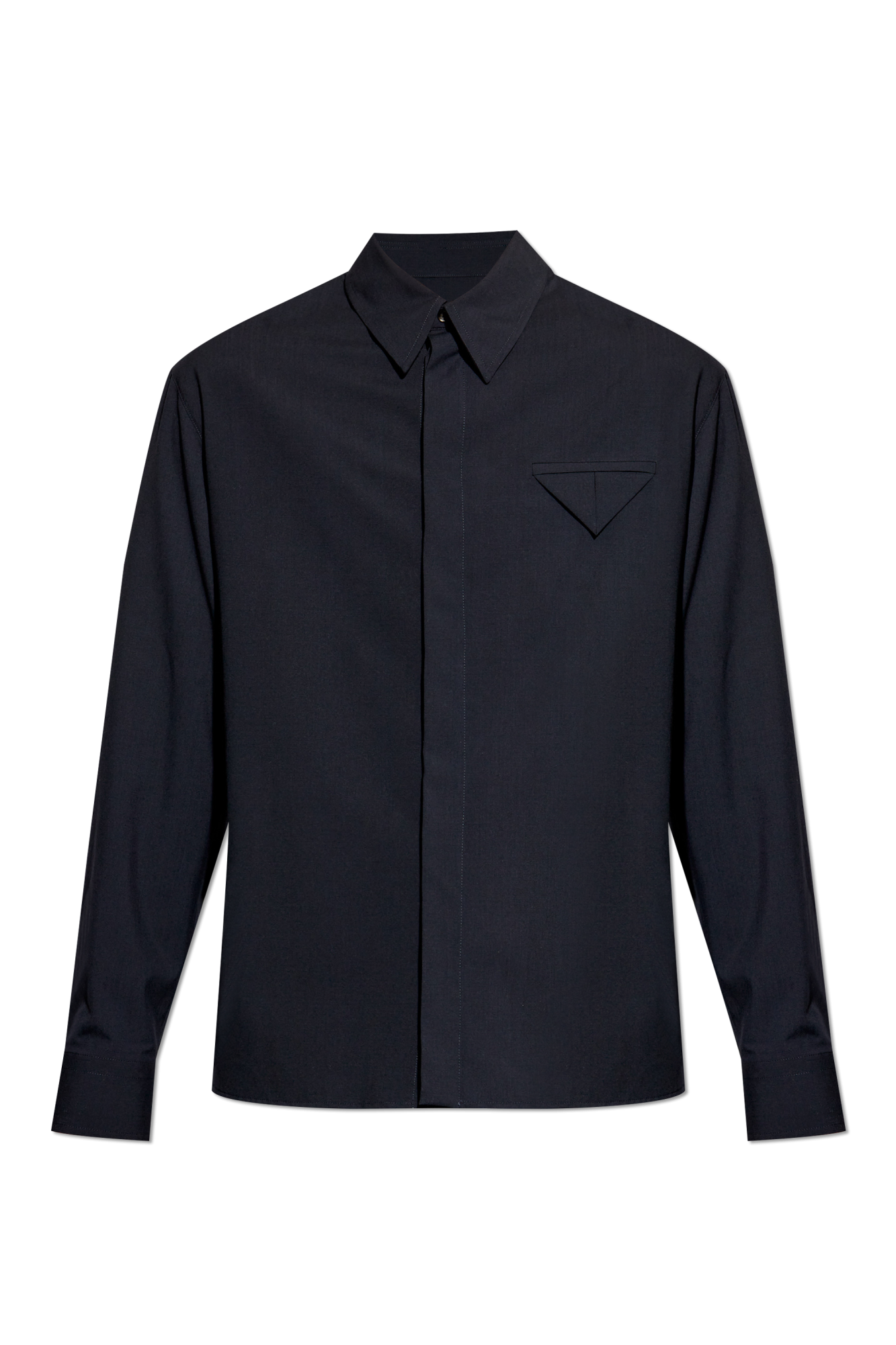 Bottega Veneta Wełniana Koszula, Mężczyźni, Granatowy