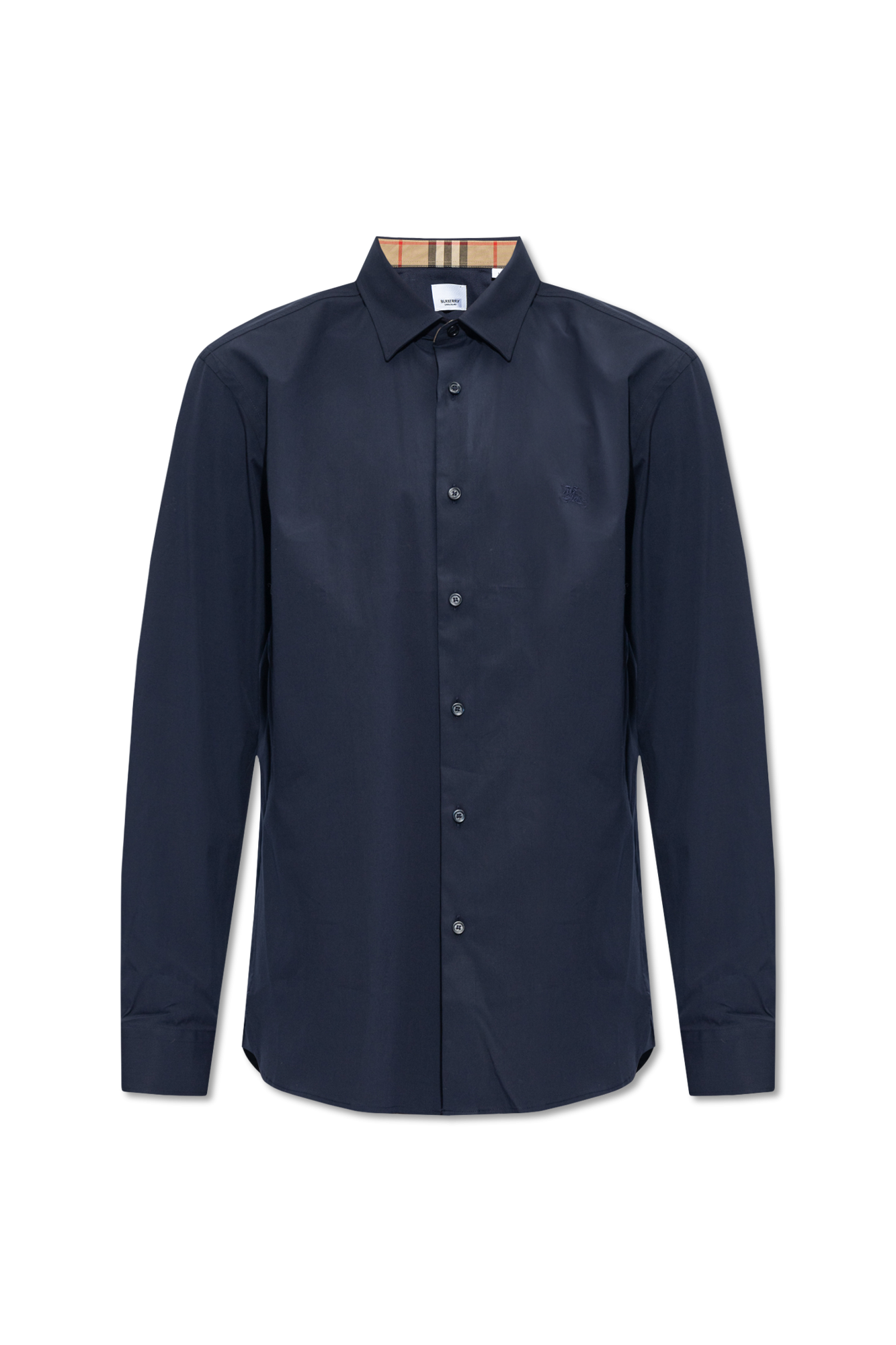 Burberry Koszula Z Wyhaftowanym Logo, Mężczyźni, Granatowy