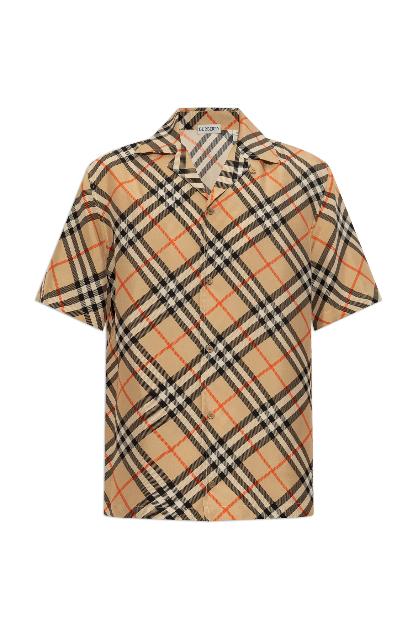 Burberry Koszula Z Wzorem W Kratę, Mężczyźni, Beżowy