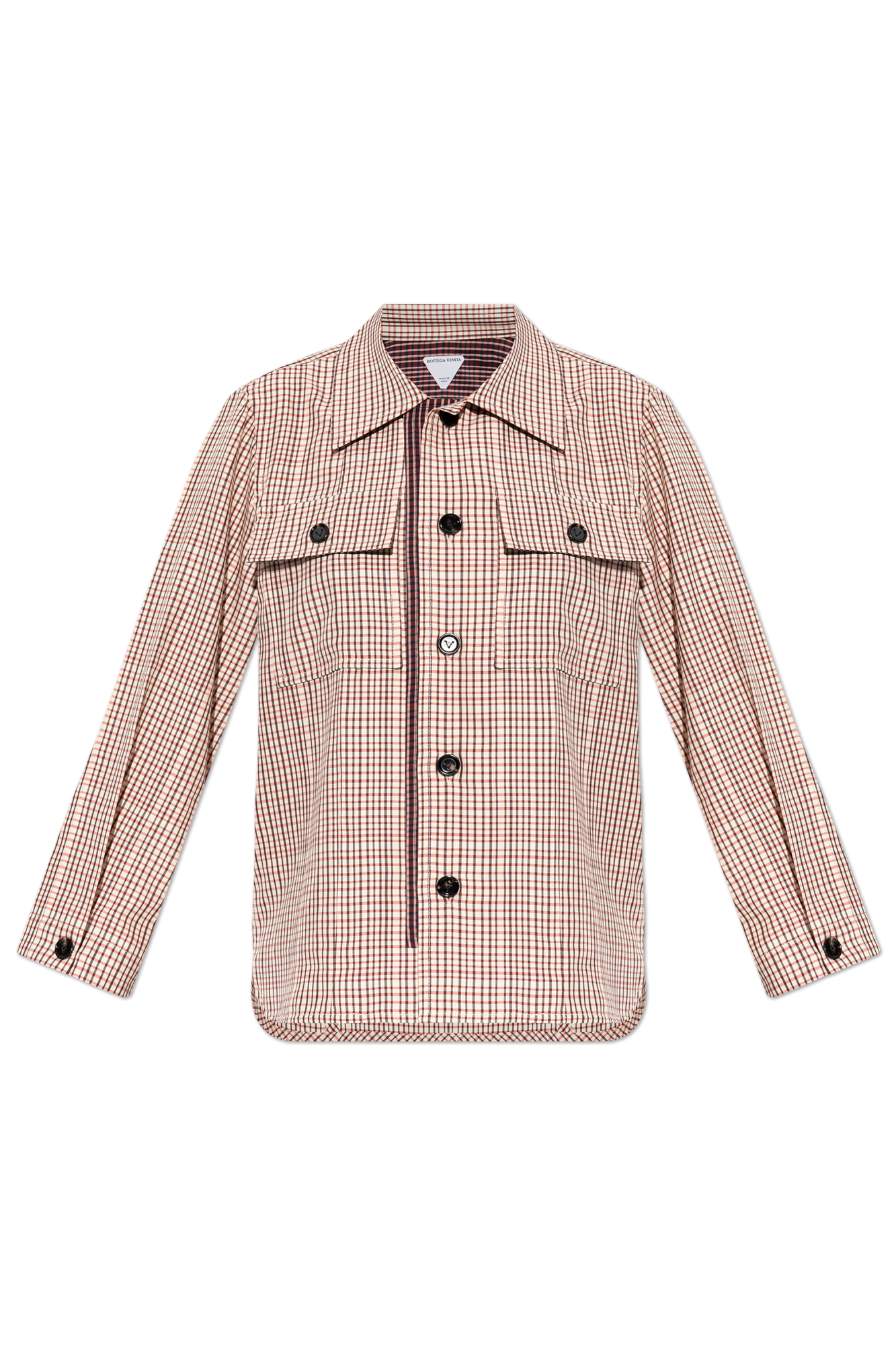 Bottega Veneta Koszula W Kratę, Kobiety, Czerwony