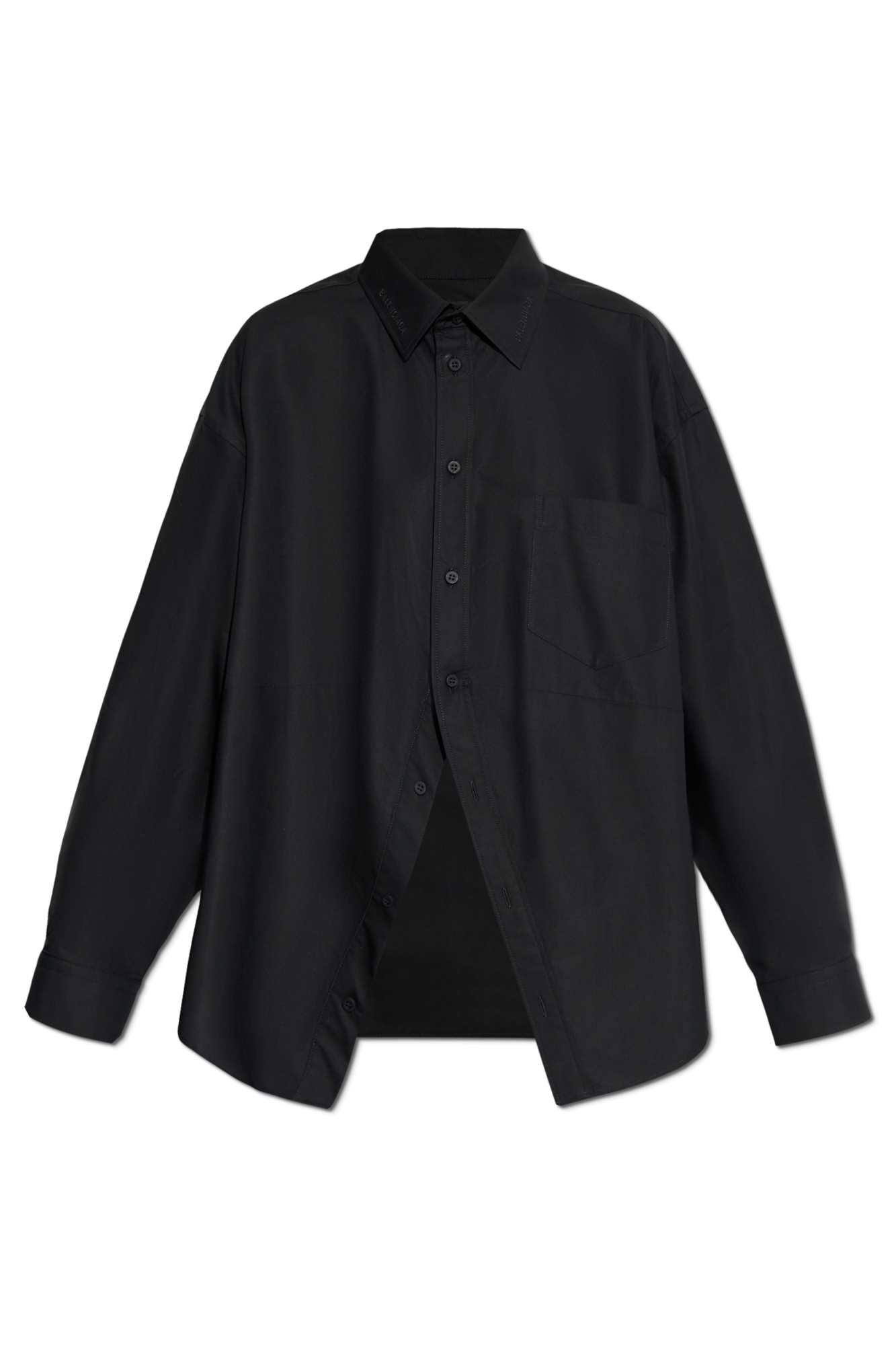 Balenciaga Koszula Z Logo, Kobiety, Czarny