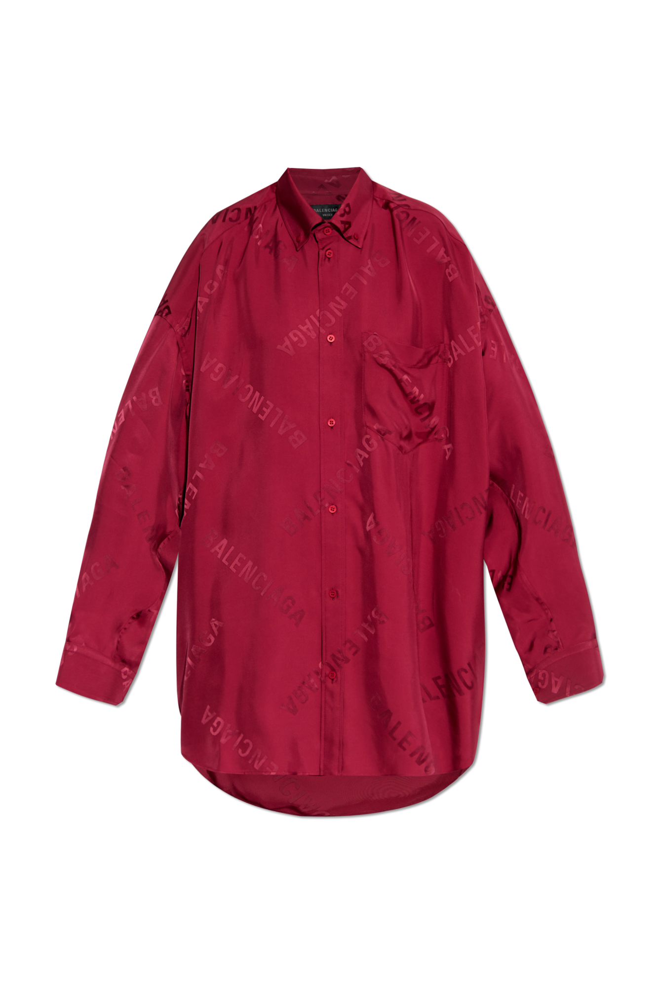 Balenciaga Koszula Typu `oversize`, Kobiety, Bordo
