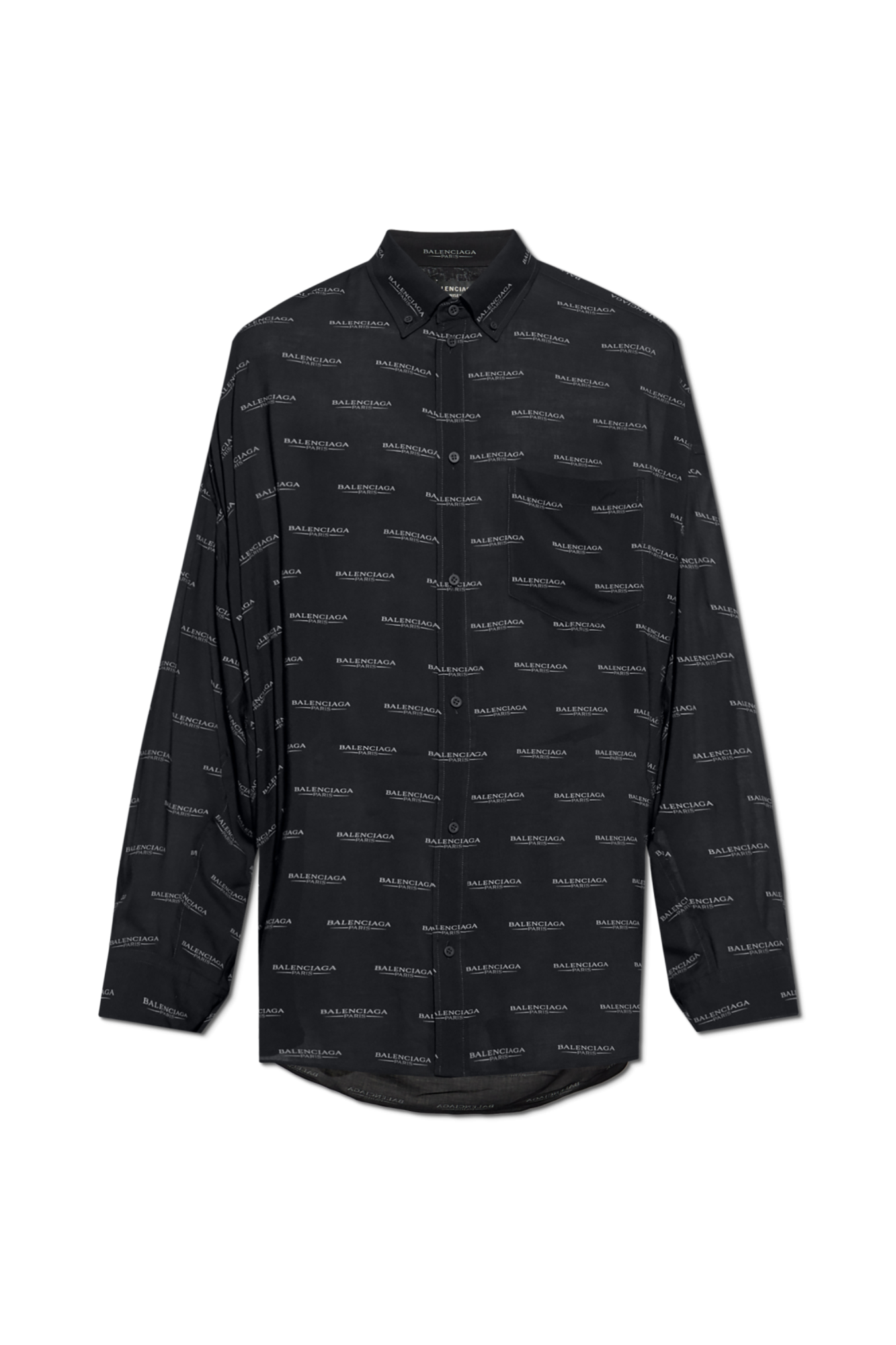 Balenciaga Koszula Z Monogramem, Mężczyźni, Czarny