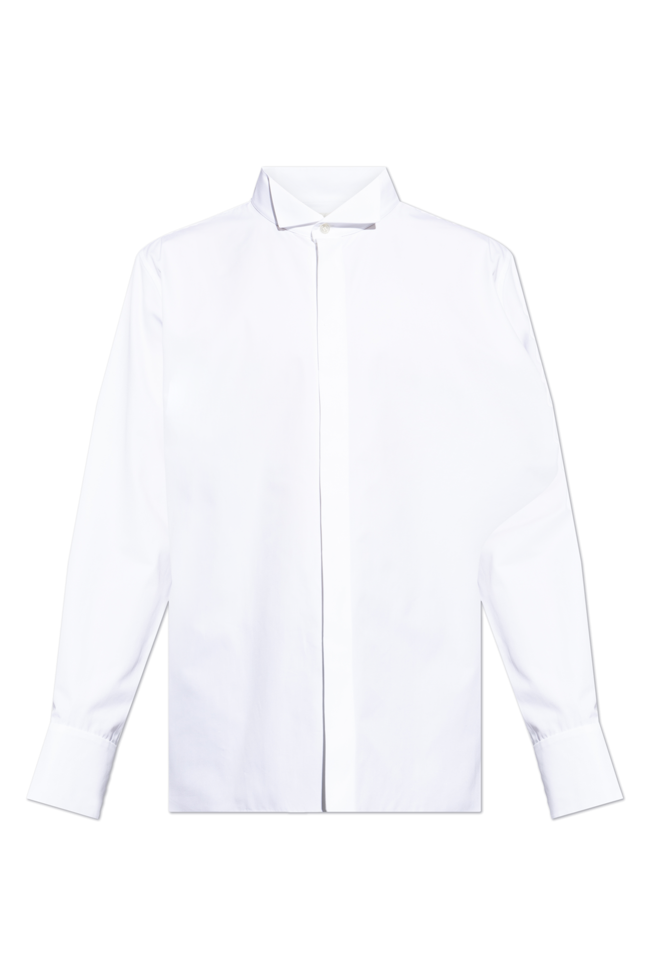 Saint Laurent Bawełniana Koszula, Mężczyźni, Biały
