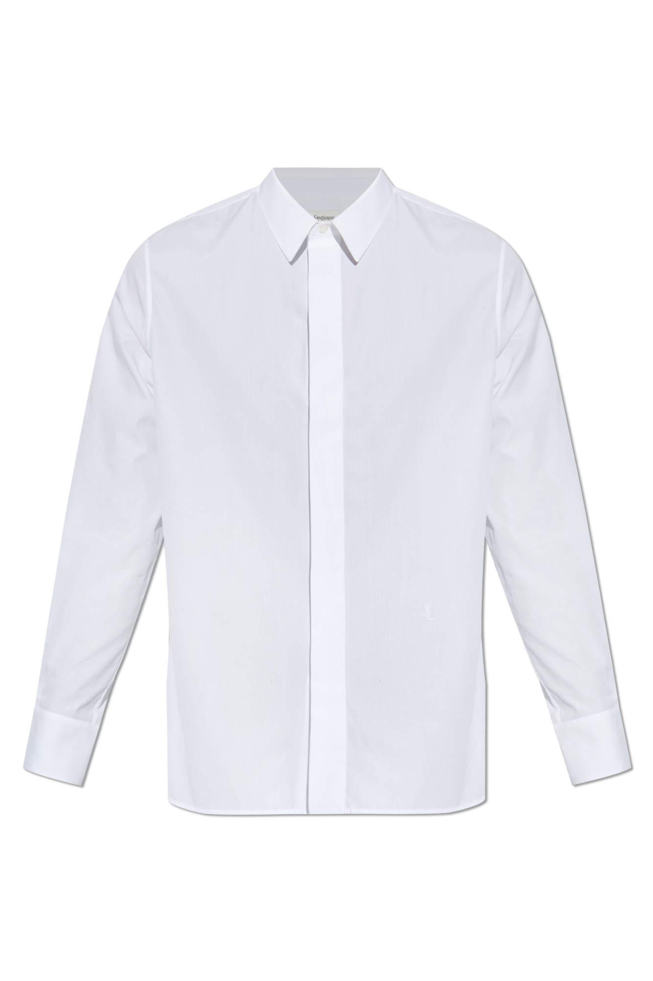Saint Laurent Koszula Z Logo, Mężczyźni, Biały