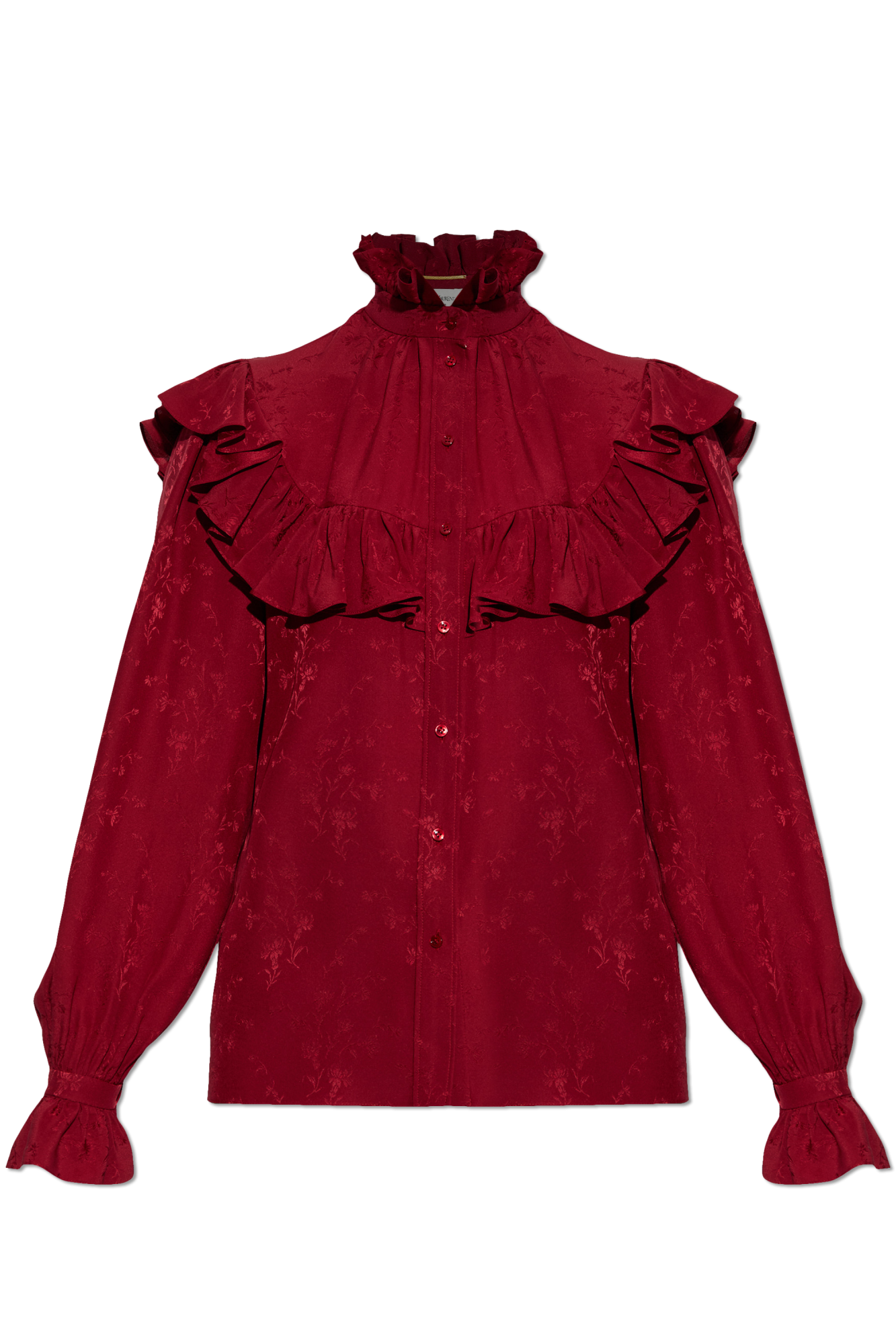 Saint Laurent Koszula Z Motywem Kwiatowym, Kobiety, Czerwony