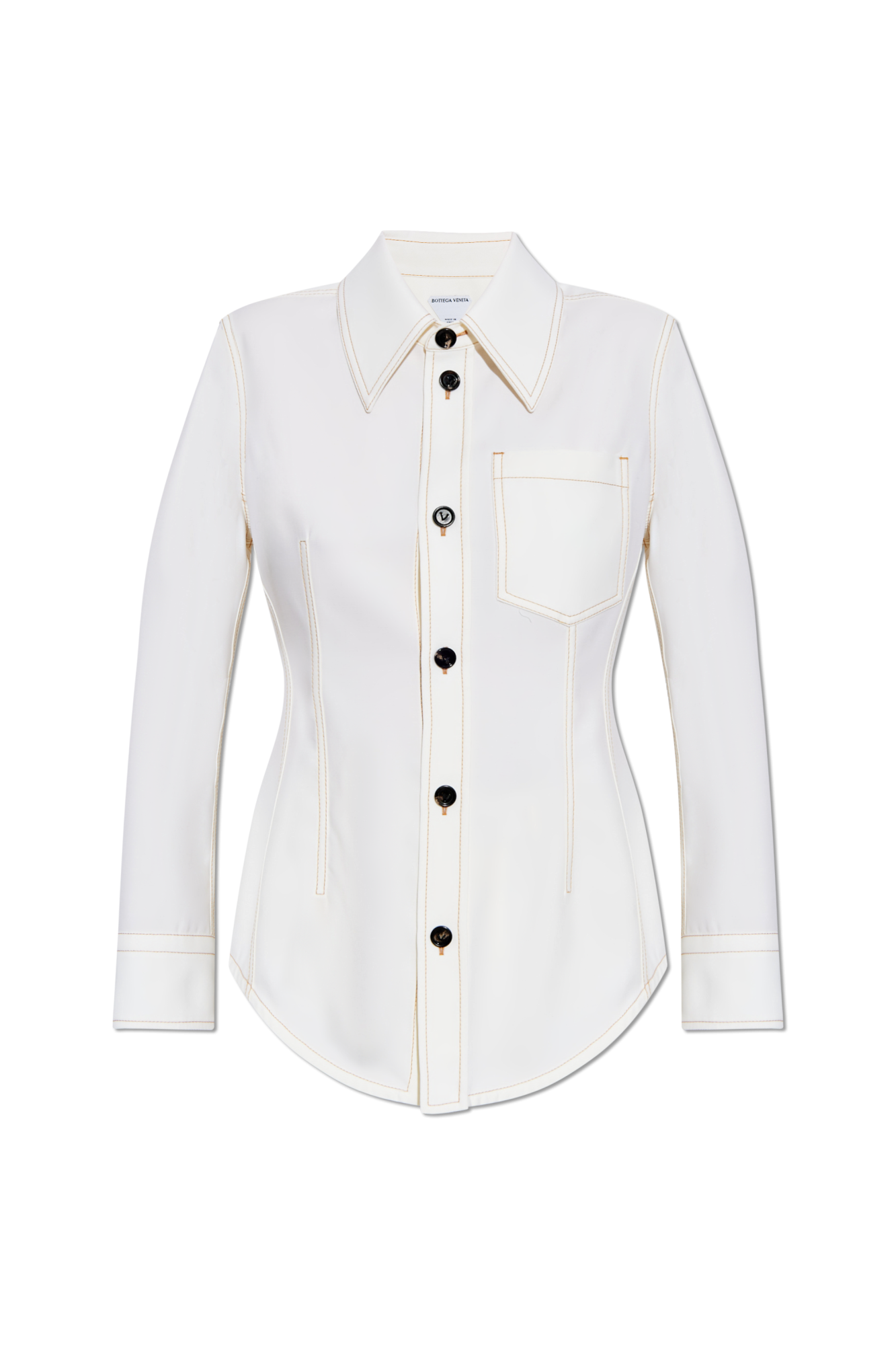 Bottega Veneta Wełniana Koszula, Kobiety, Biały