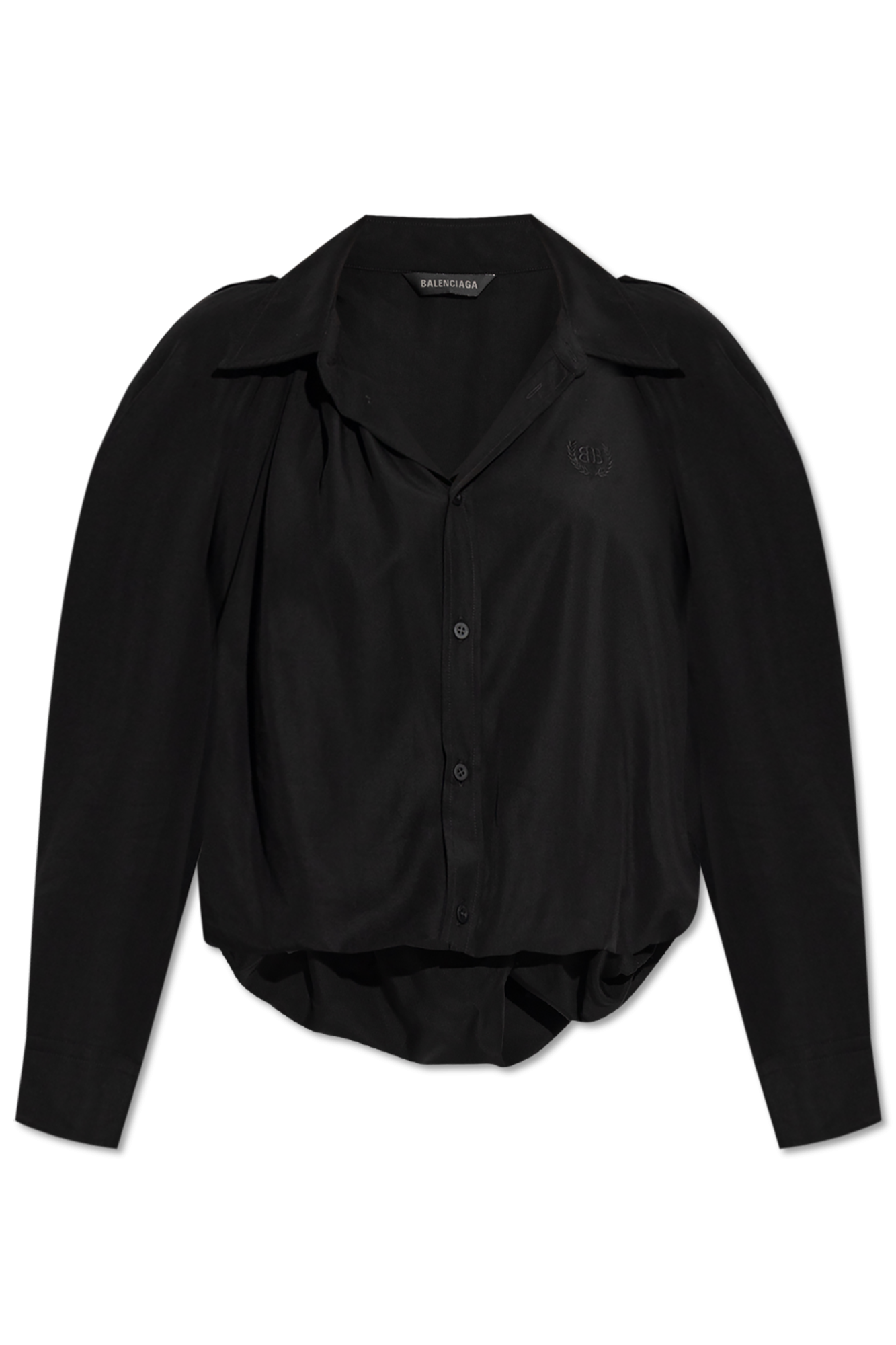 Balenciaga Koszula Z Wyszytym Logo, Kobiety, Czarny