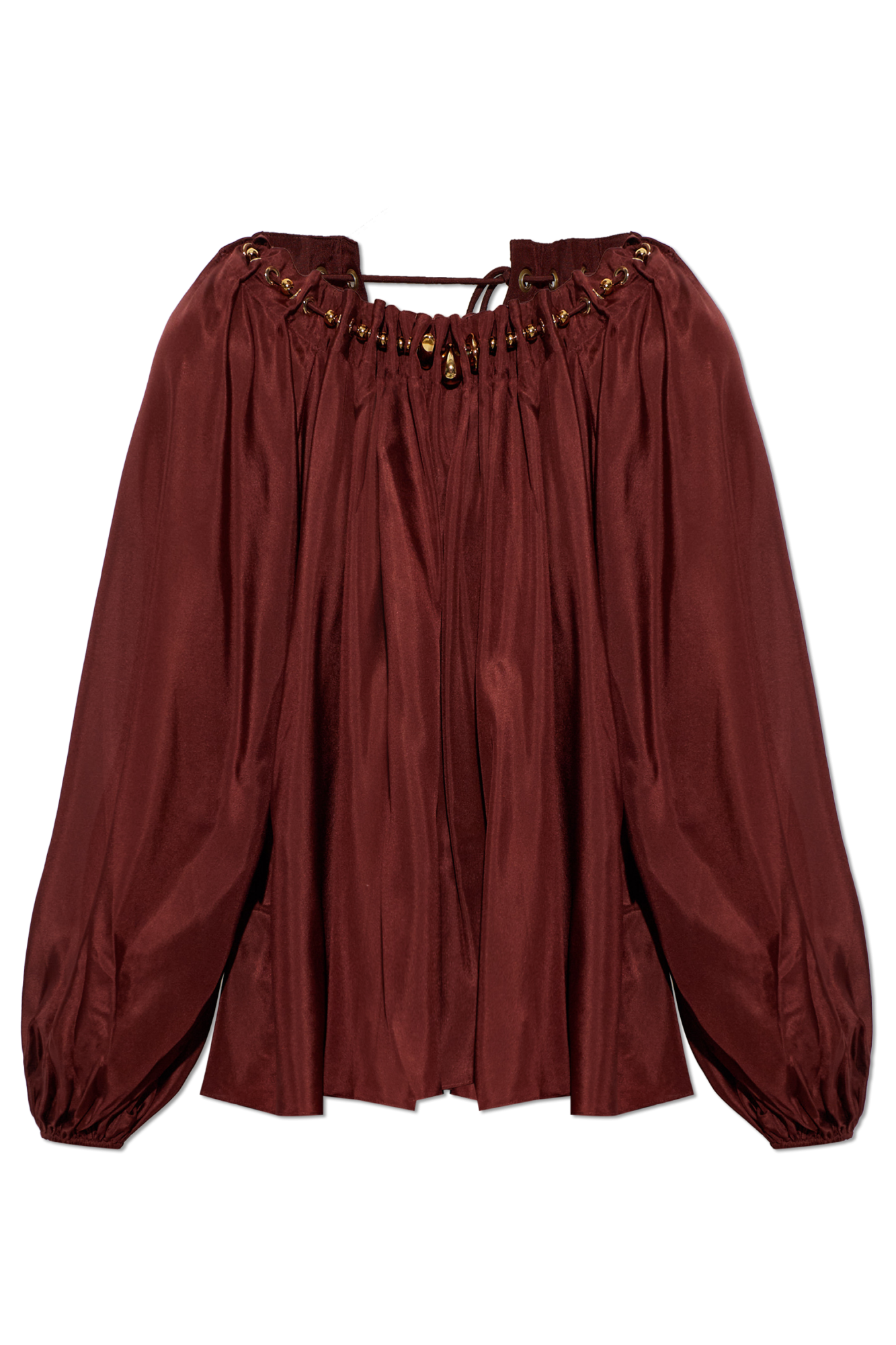 Zimmermann Jedwabny Top Typu `oversize`, Kobiety, Bordo