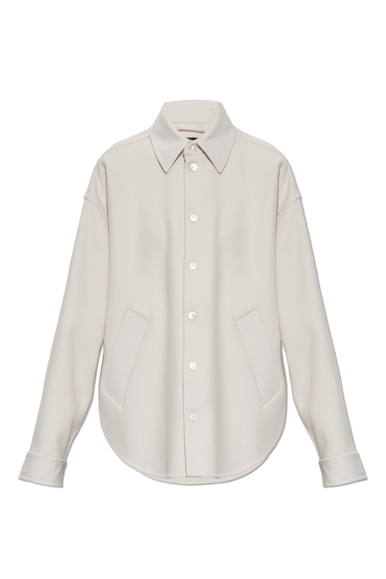 Balenciaga Kaszmirowa Koszula, Kobiety, Kremowy