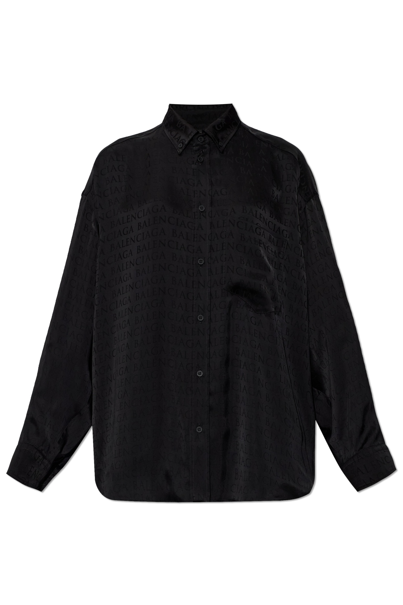 Balenciaga Koszula Z Monogramem, Kobiety, Czarny