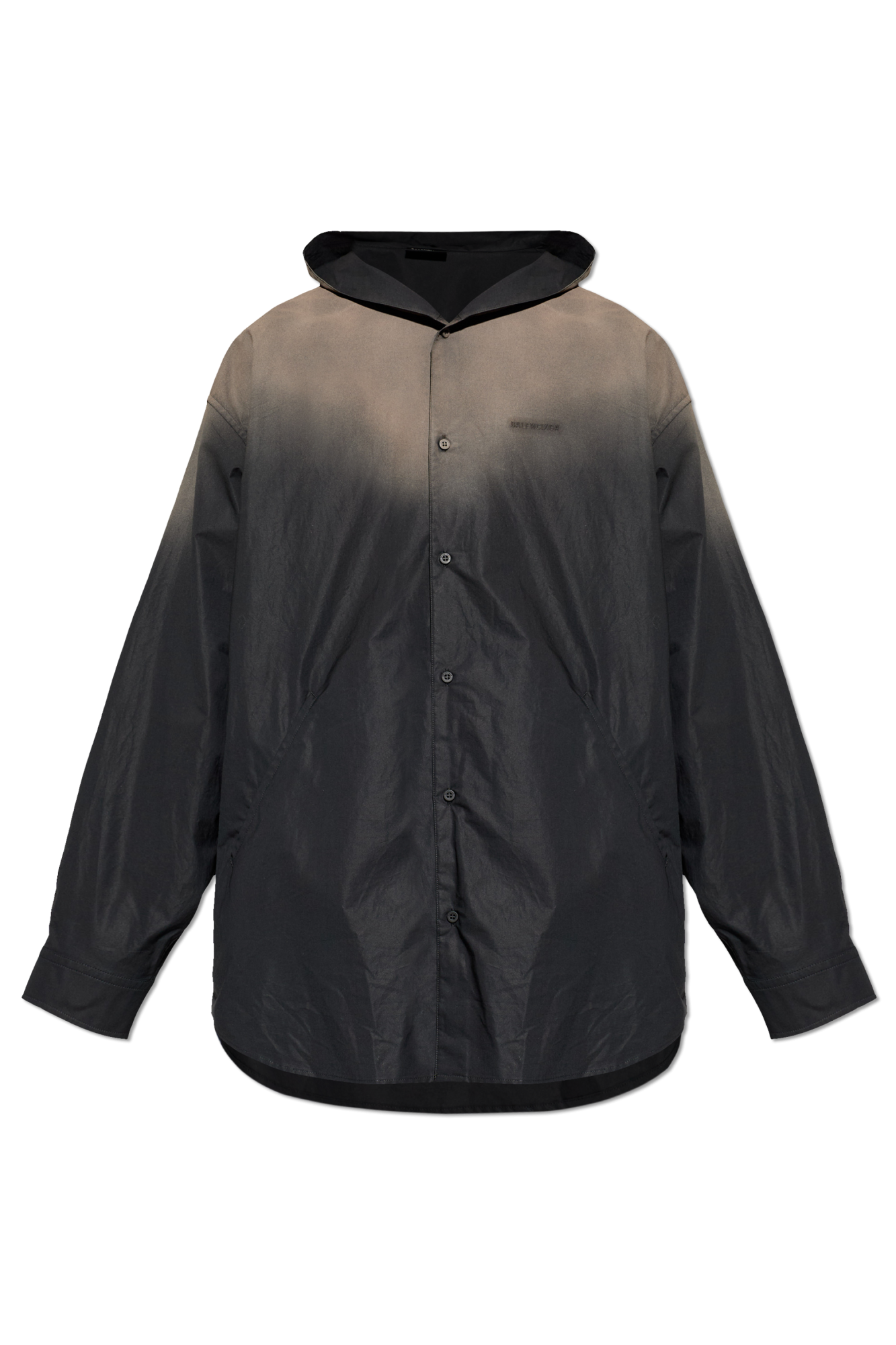 Balenciaga Koszula Typu ‘Oversize’ Z Kapturem, Mężczyźni, Czarny