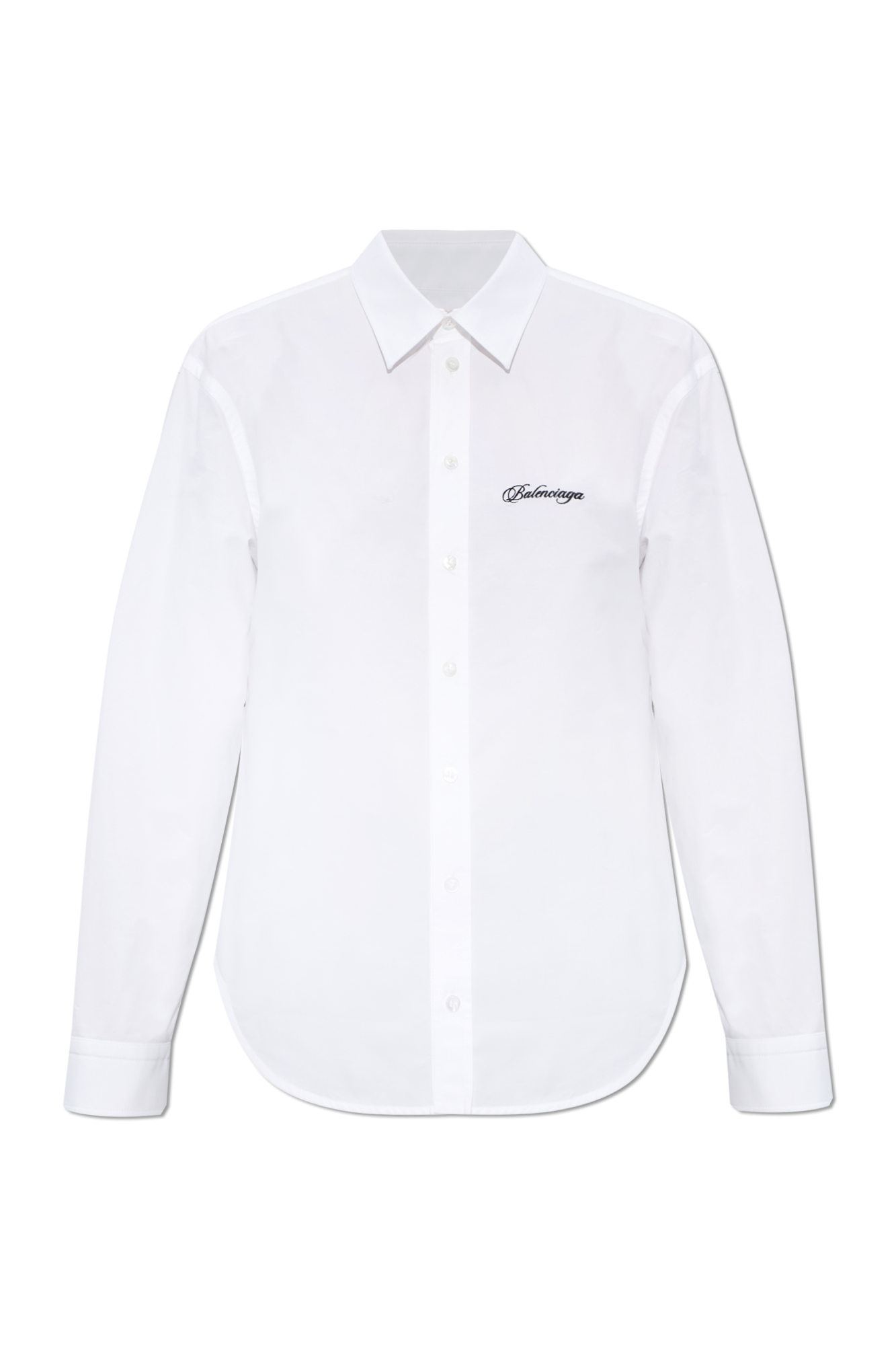 Balenciaga Koszula Z Wyszytym Logo, Kobiety, Biały