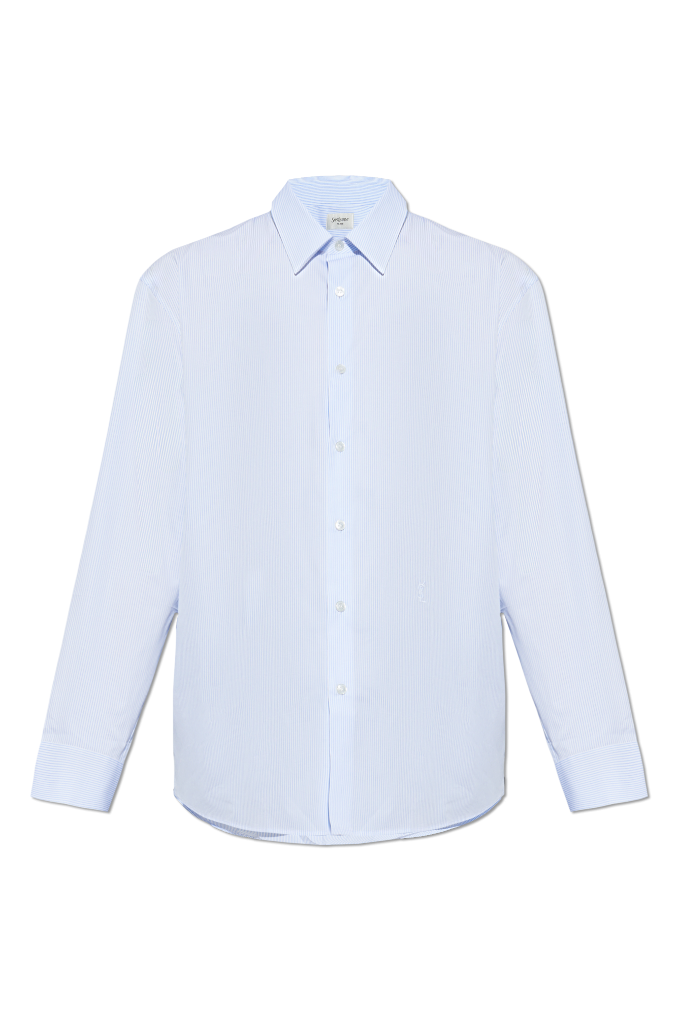 Saint Laurent Koszula W Prążki, Mężczyźni, Niebieski