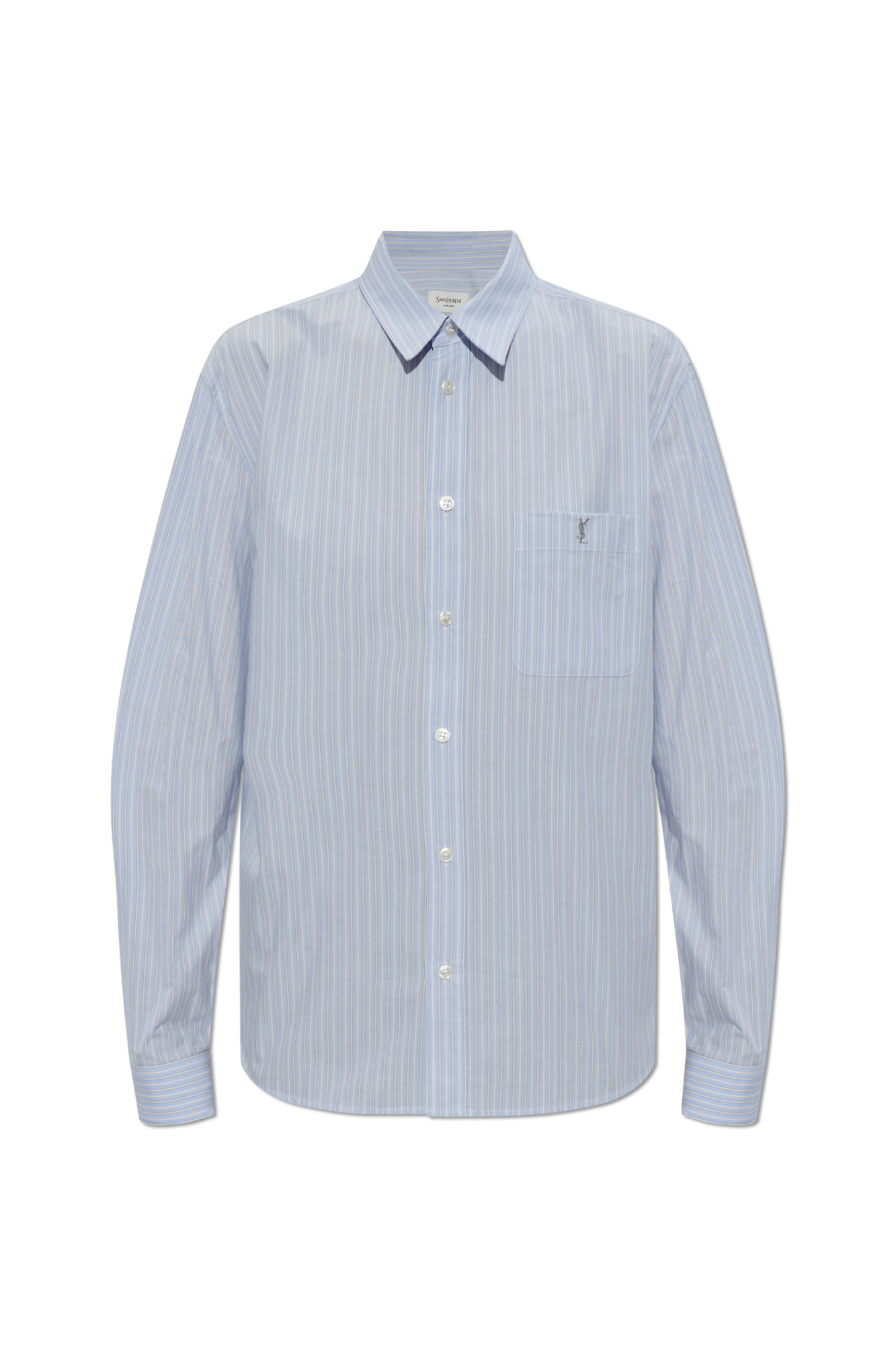Saint Laurent Koszula W Prążki, Kobiety, Niebieski
