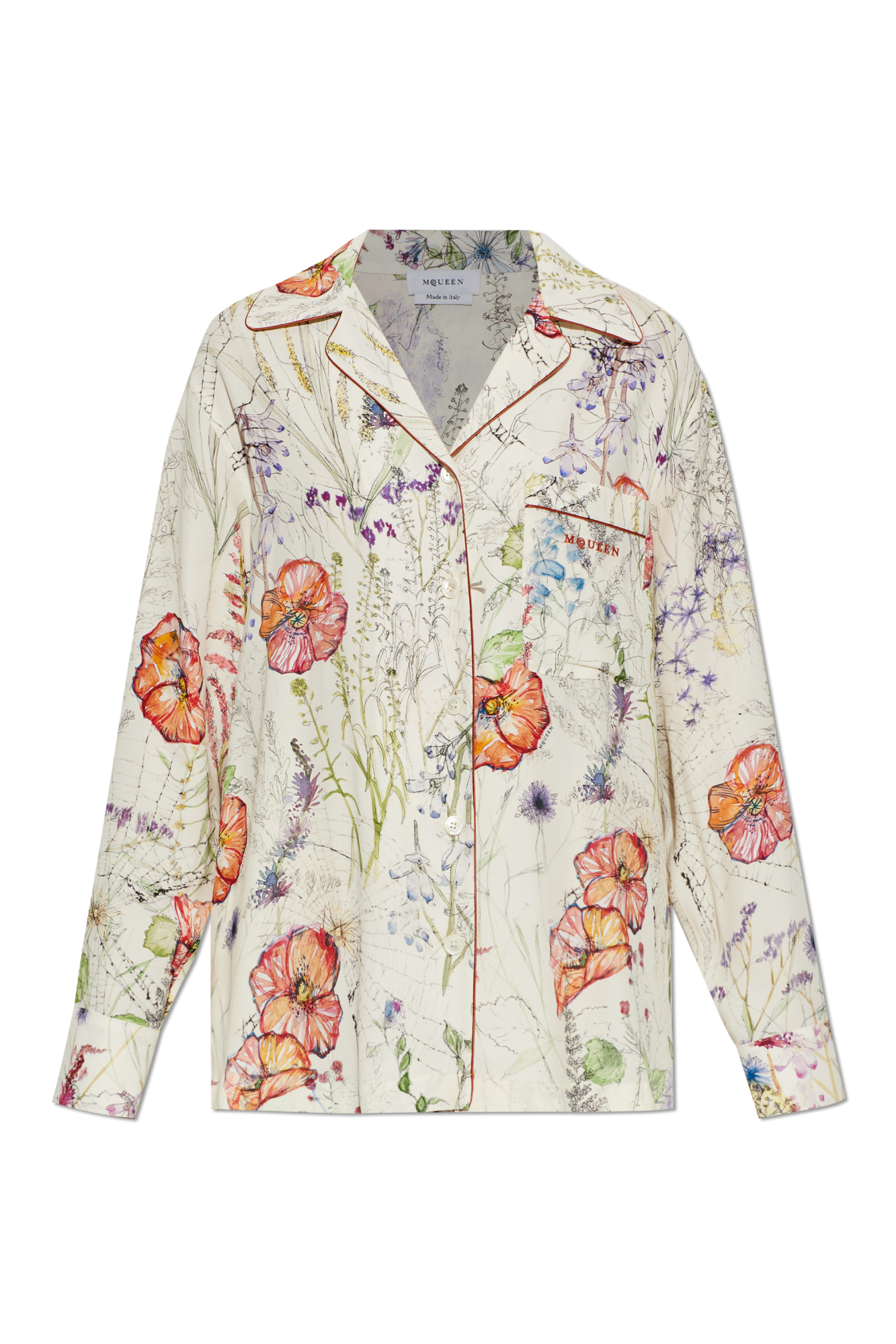 Alexander McQueen Koszula Z Motywem Kwiatowym, Kobiety, Kremowy