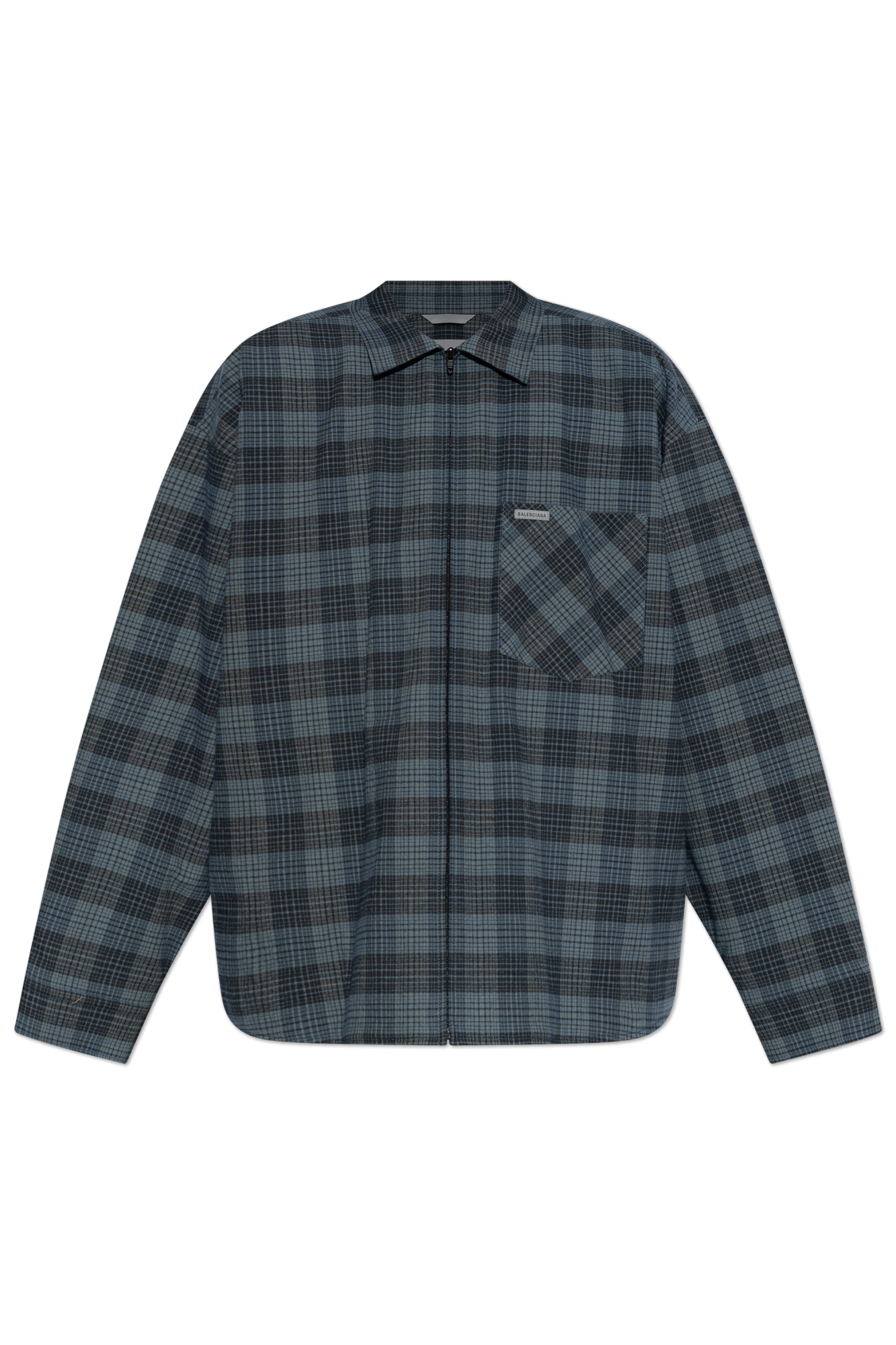 Balenciaga Ocieplana Kurtka Z Logo, Mężczyźni, Granatowy