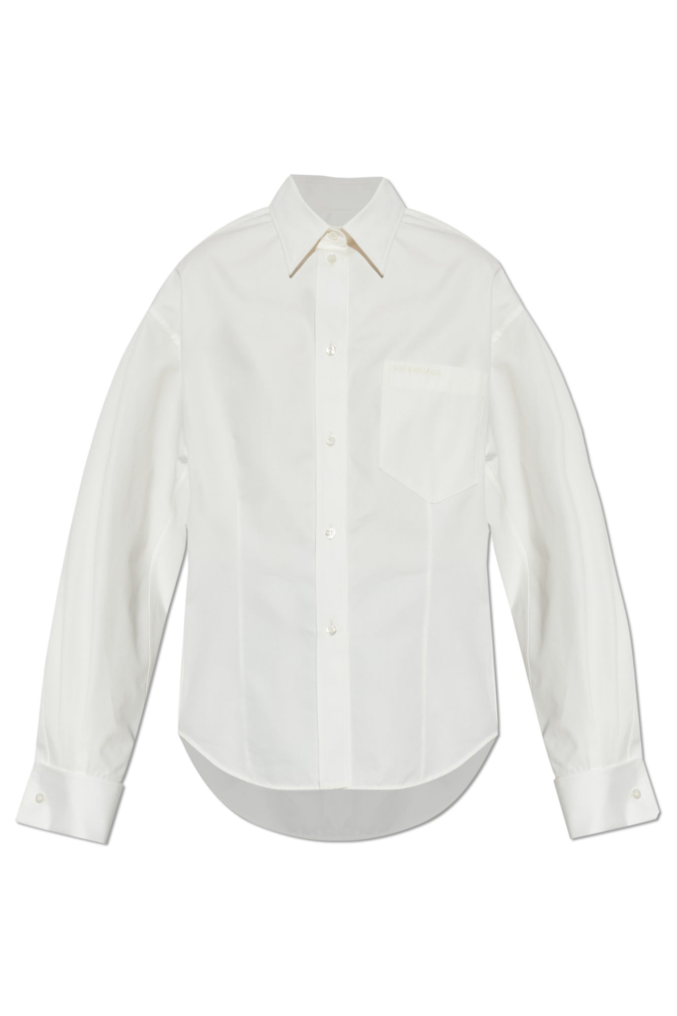 Balenciaga Koszula Z Wyszytym Logo, Kobiety, Biały