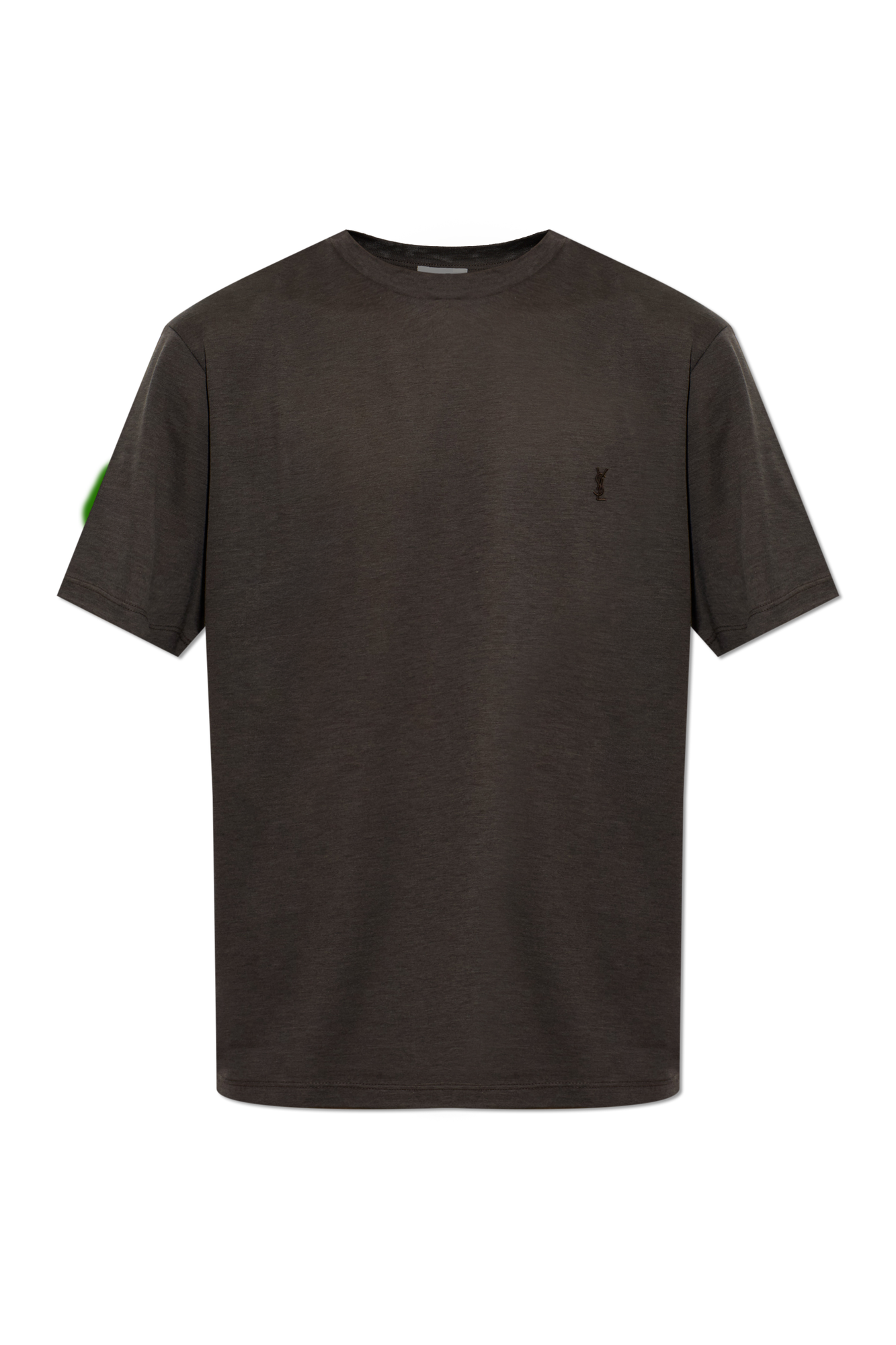 Saint Laurent T-shirt Z Okrągłym Dekoltem, Mężczyźni, Brązowy