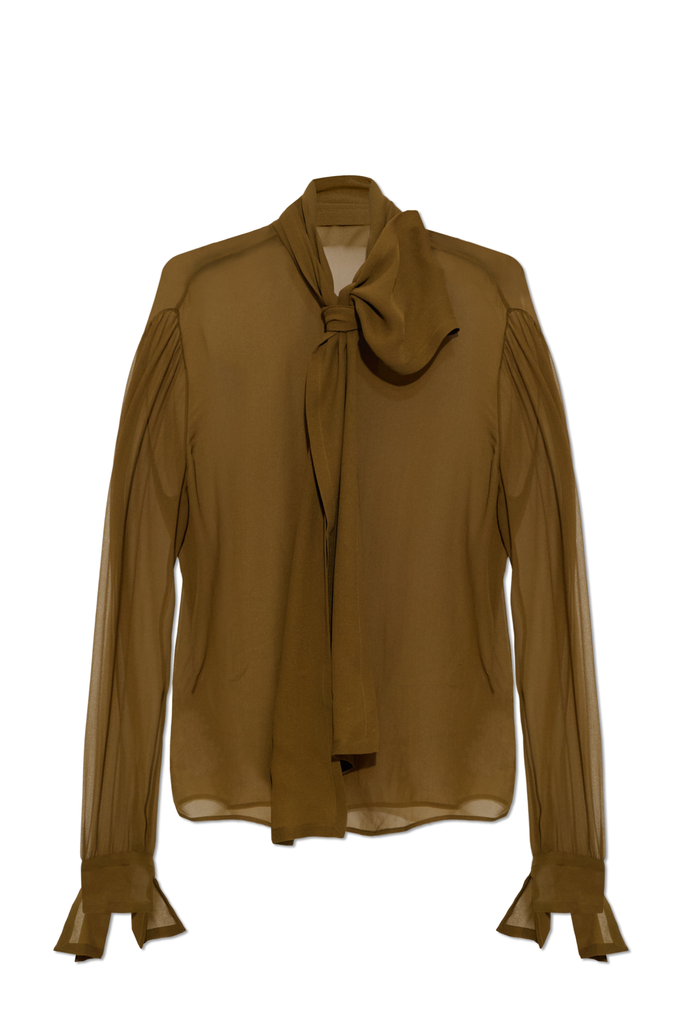 Saint Laurent Jedwabny Top, Kobiety, Zielony