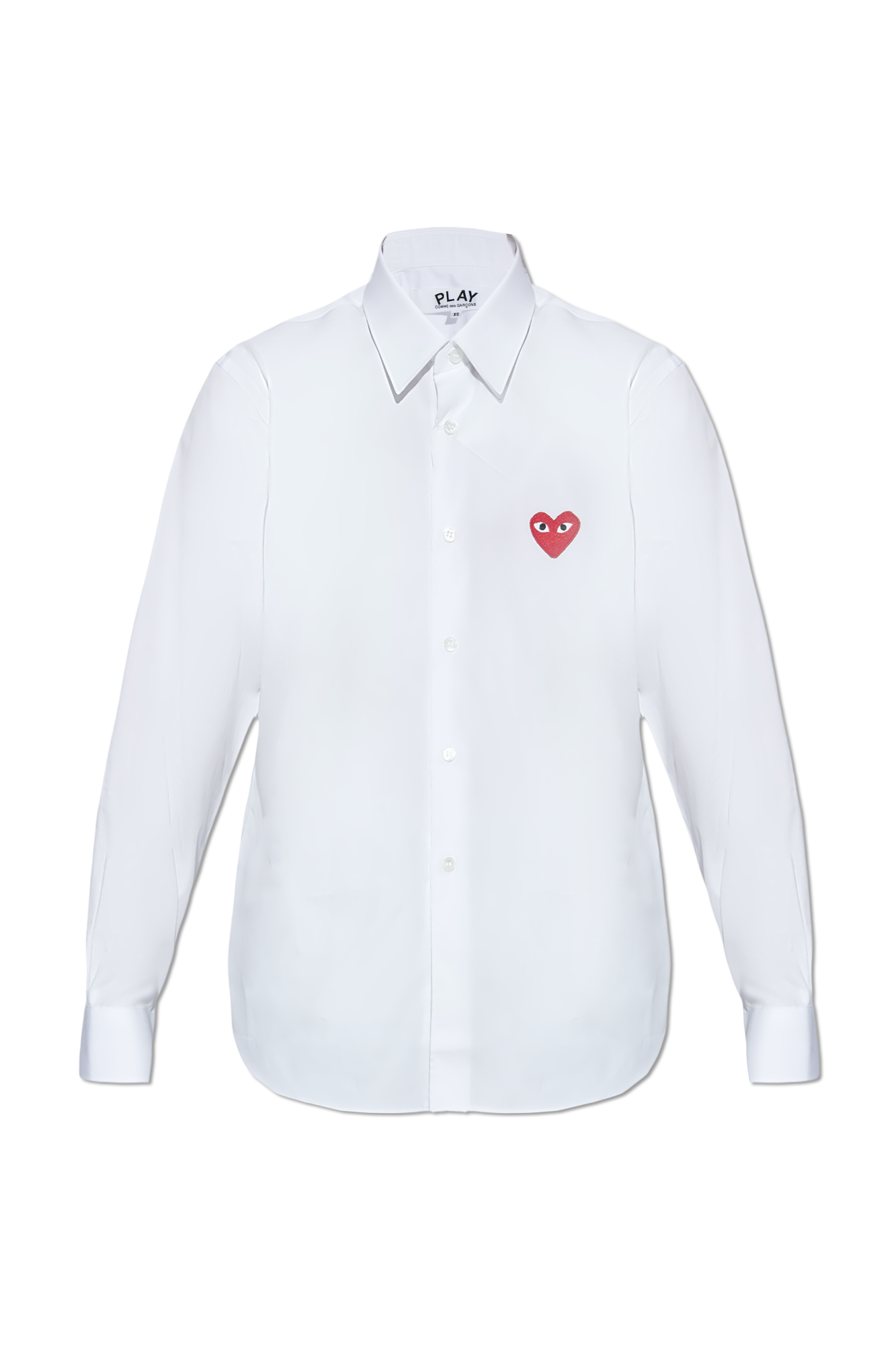 Comme Des Garçons Play Koszula Z Naszywką Z Logo, Kobiety, Biały