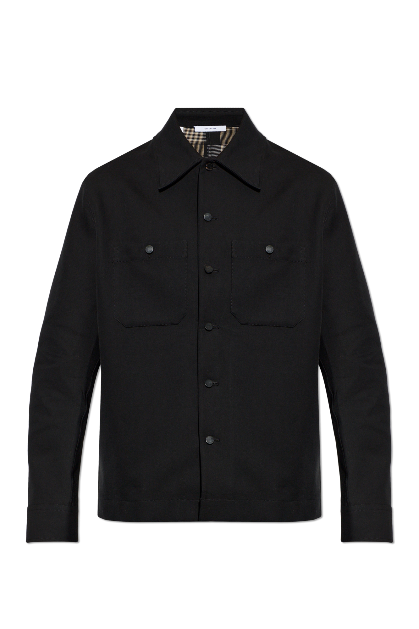 Givenchy Bawełniana Kurtka Z Naszywką Z Logo, Mężczyźni, Czarny